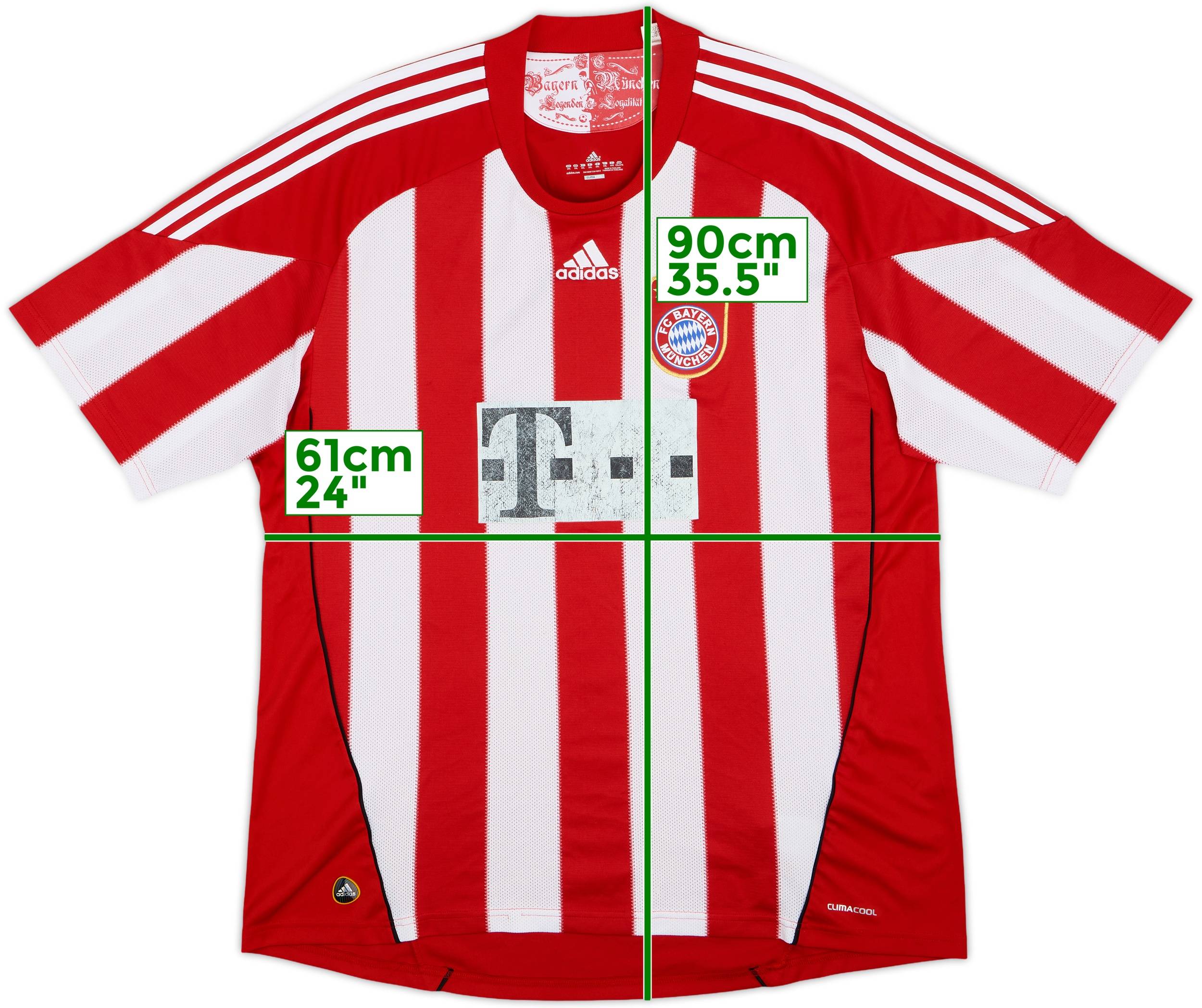 10-11 FC Bayern Munich Game shirt バイエルン 2010-11 Bayern Munich Home Shirt - 5/10 - (XXL)