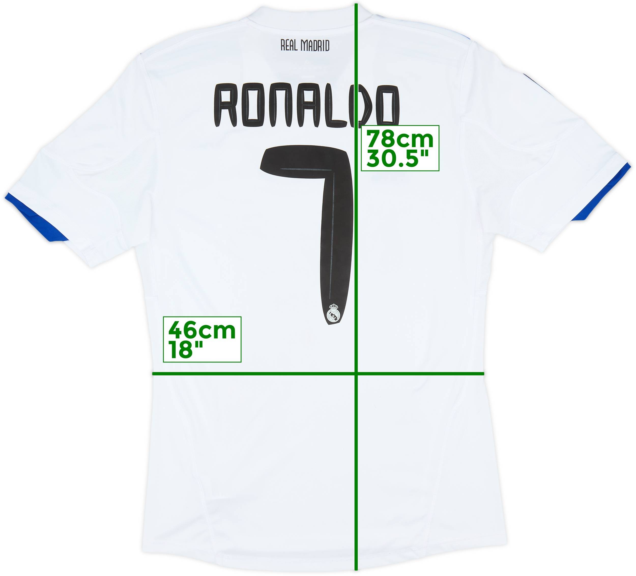 2010-11 Real Madrid Home Shirt Ronaldo #7 - 8/10 - (M)