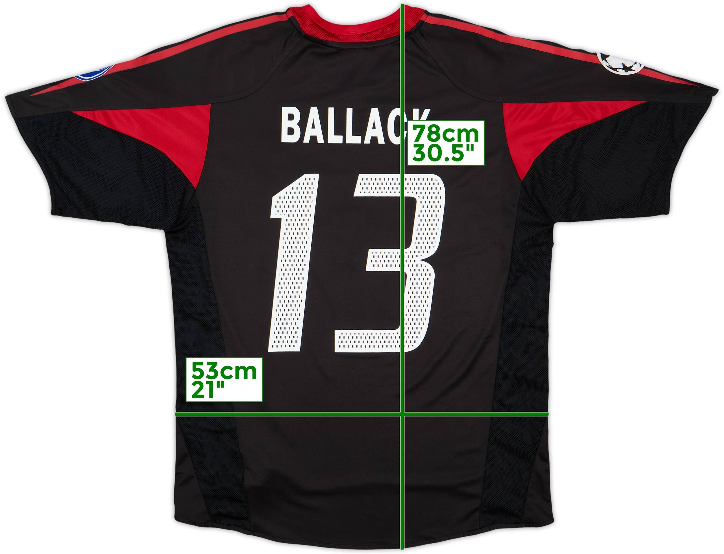 Bayern München Ballack 13 シャツ 2004-05 Bayern Munich Player Issue CL Shirt Ballack #13 (XL)