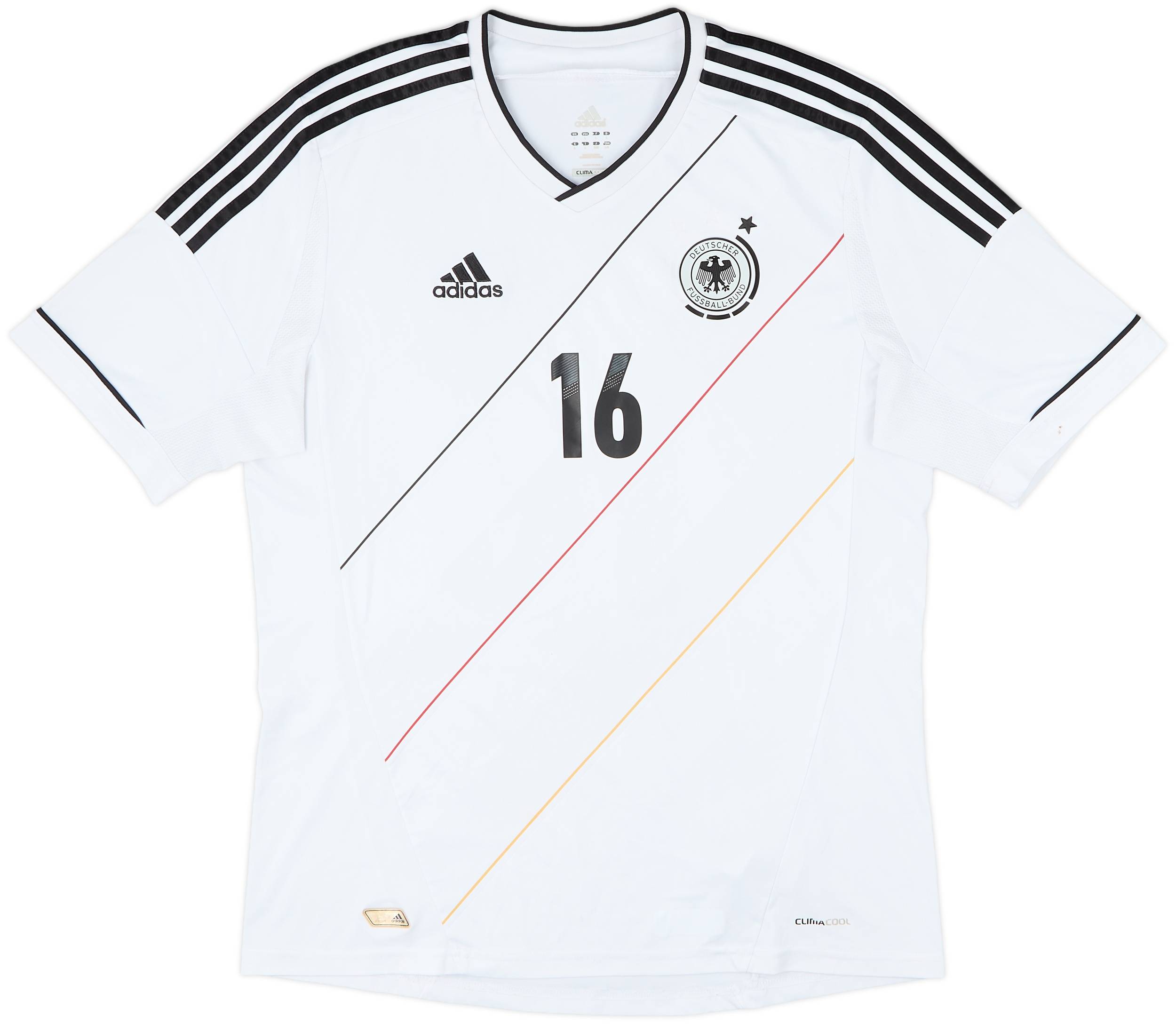 ドイツ代表 ユニフォーム ラーム LAHM 2012/13 2012-13 Germany Home Shirt Lahm #16 - 4/10 - (L)