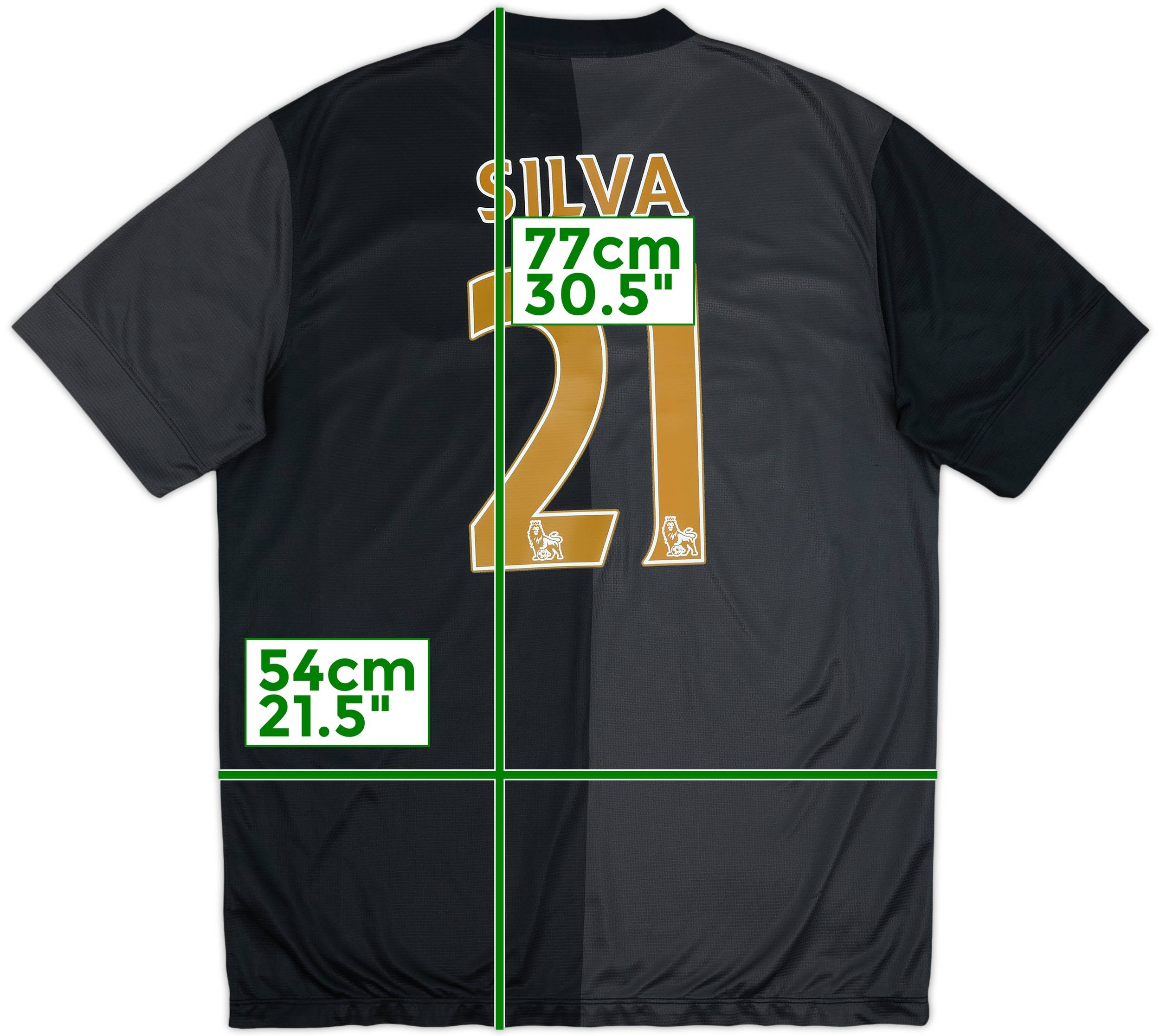 2013-14 Manchester City Away Shirt Silva #21 - 8/10 - (L)