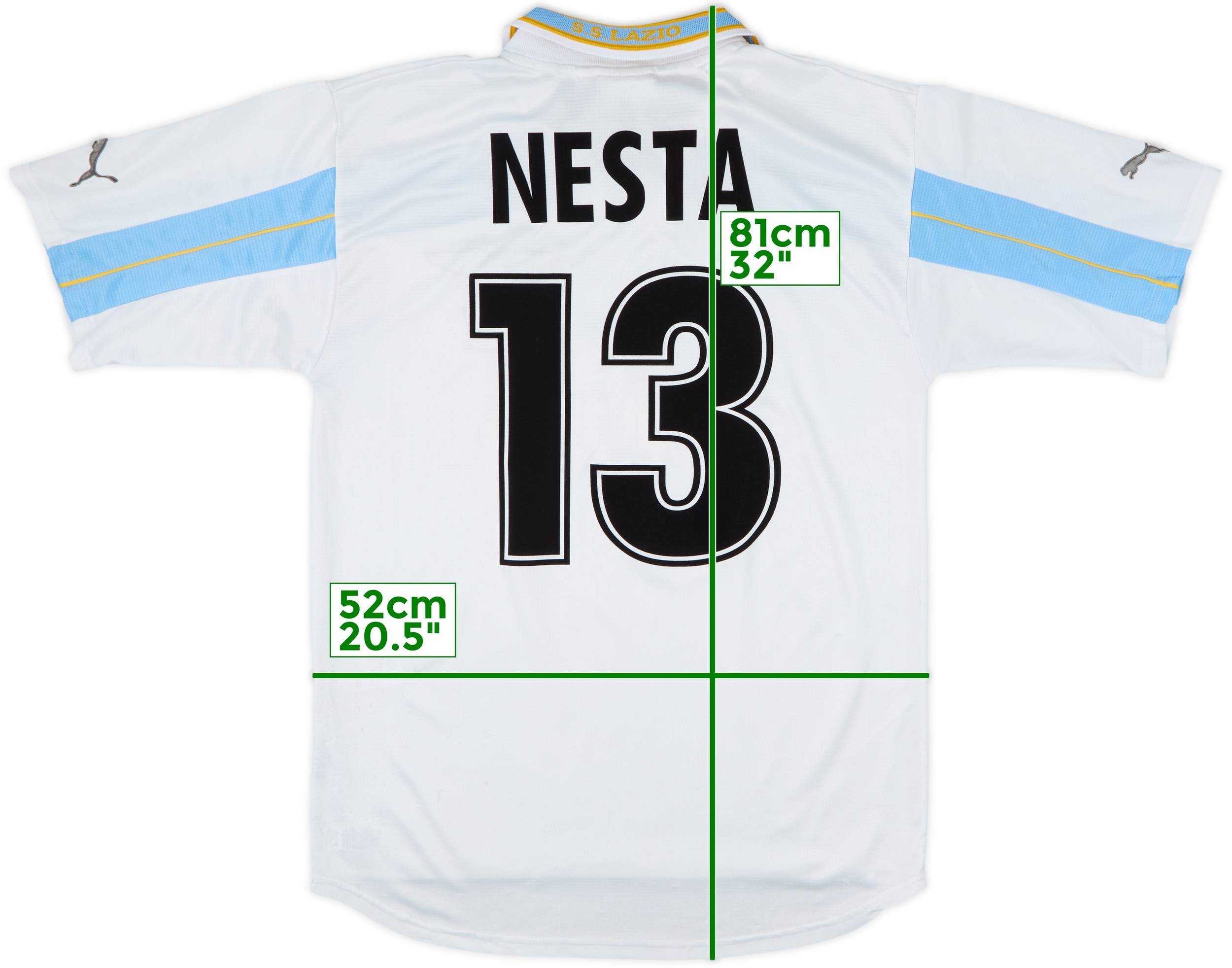 t*n様 【正規品】SS Lazio 1998/1999 NESTA 13 Jual Nesta #13 SS