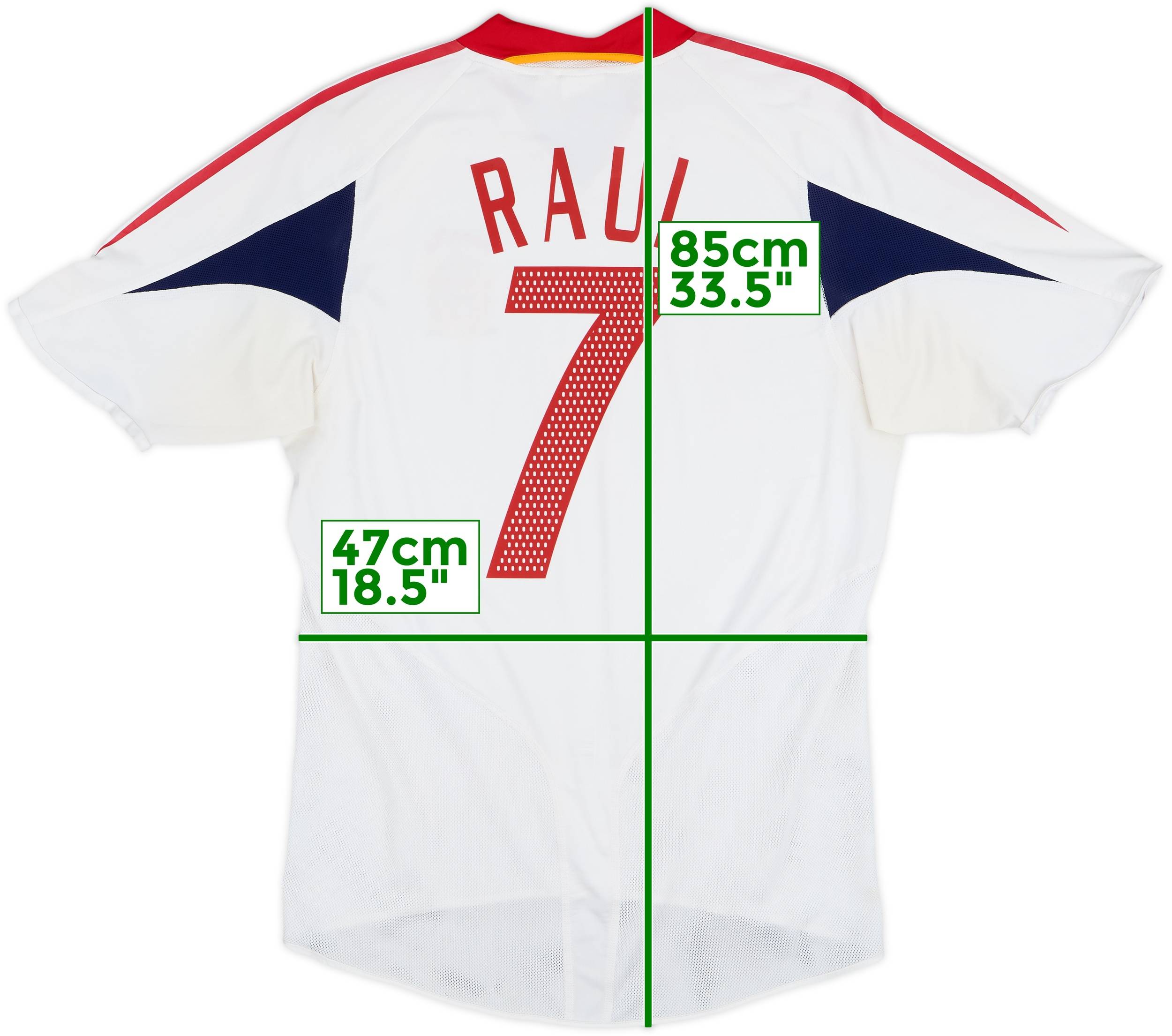 2004 adidas スペイン代表　アウェイ No.7 RAUL 2004-06 Spain Away Shirt Raul #7 - 6/10 - (M)