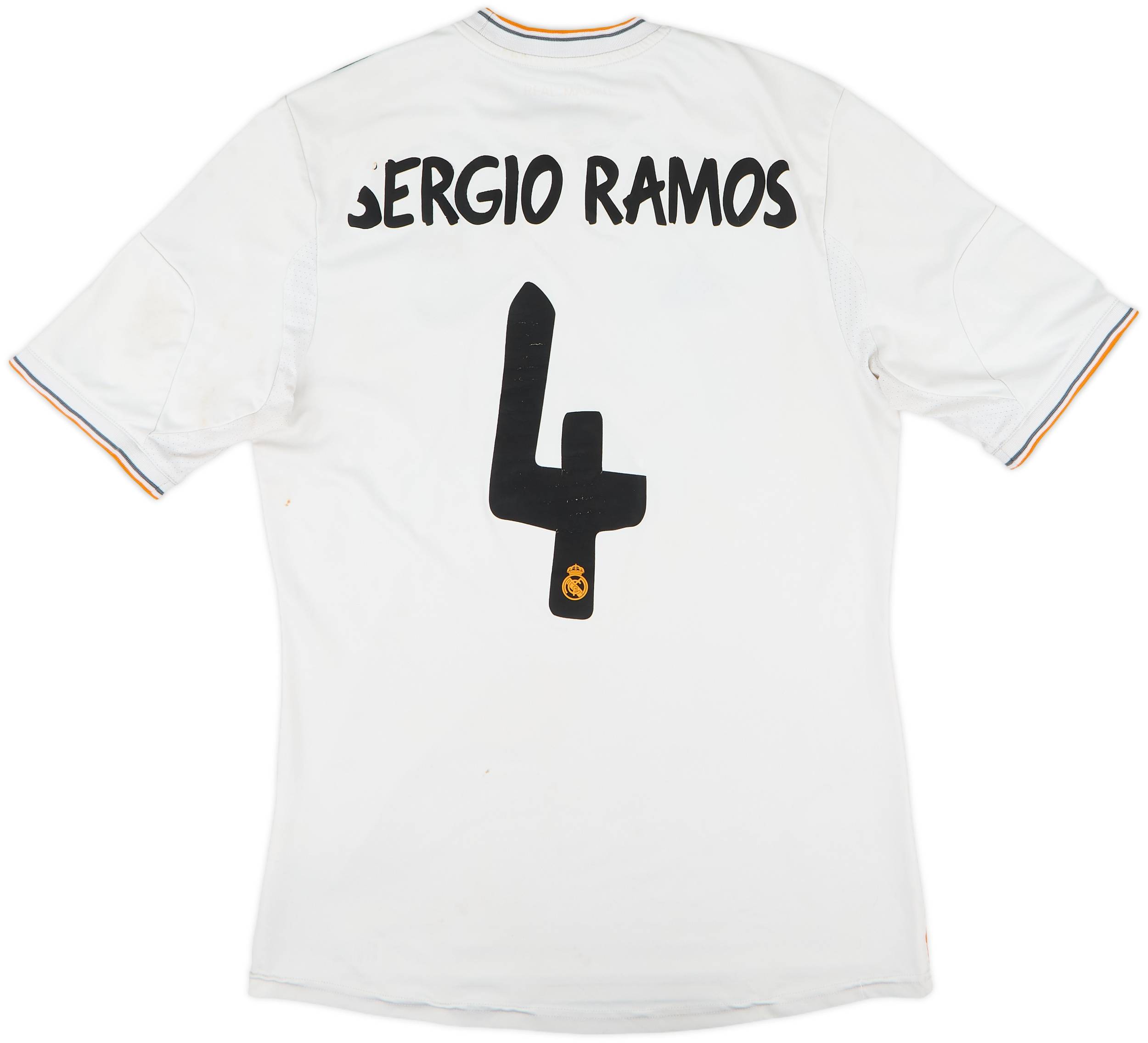 2013-14 Real Madrid Home Shirt Sergio Ramos #4 - 5/10 - (M)