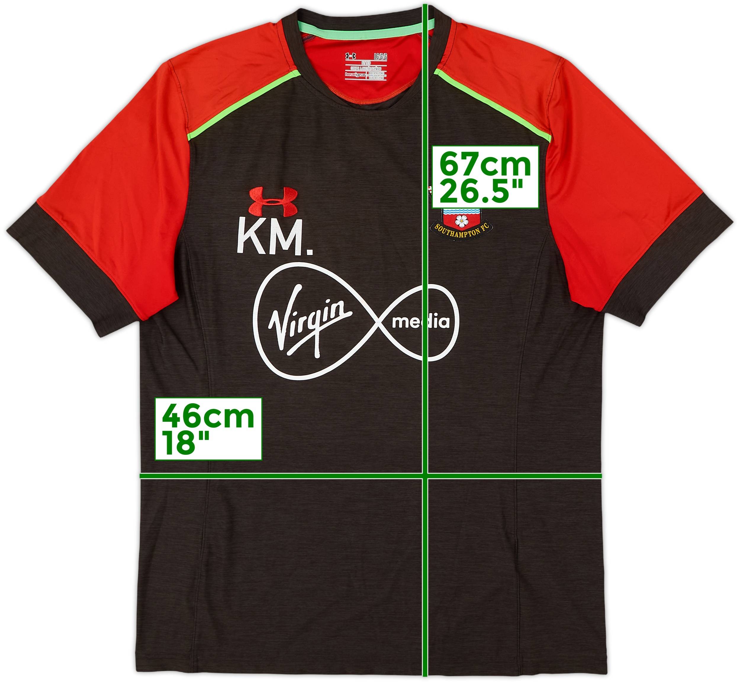 Southampton FC Under Armour シャツ M SOUTHAMPTON 2016 2017 AWAY SHIRT FOOTBALL SOCCER JERSEY