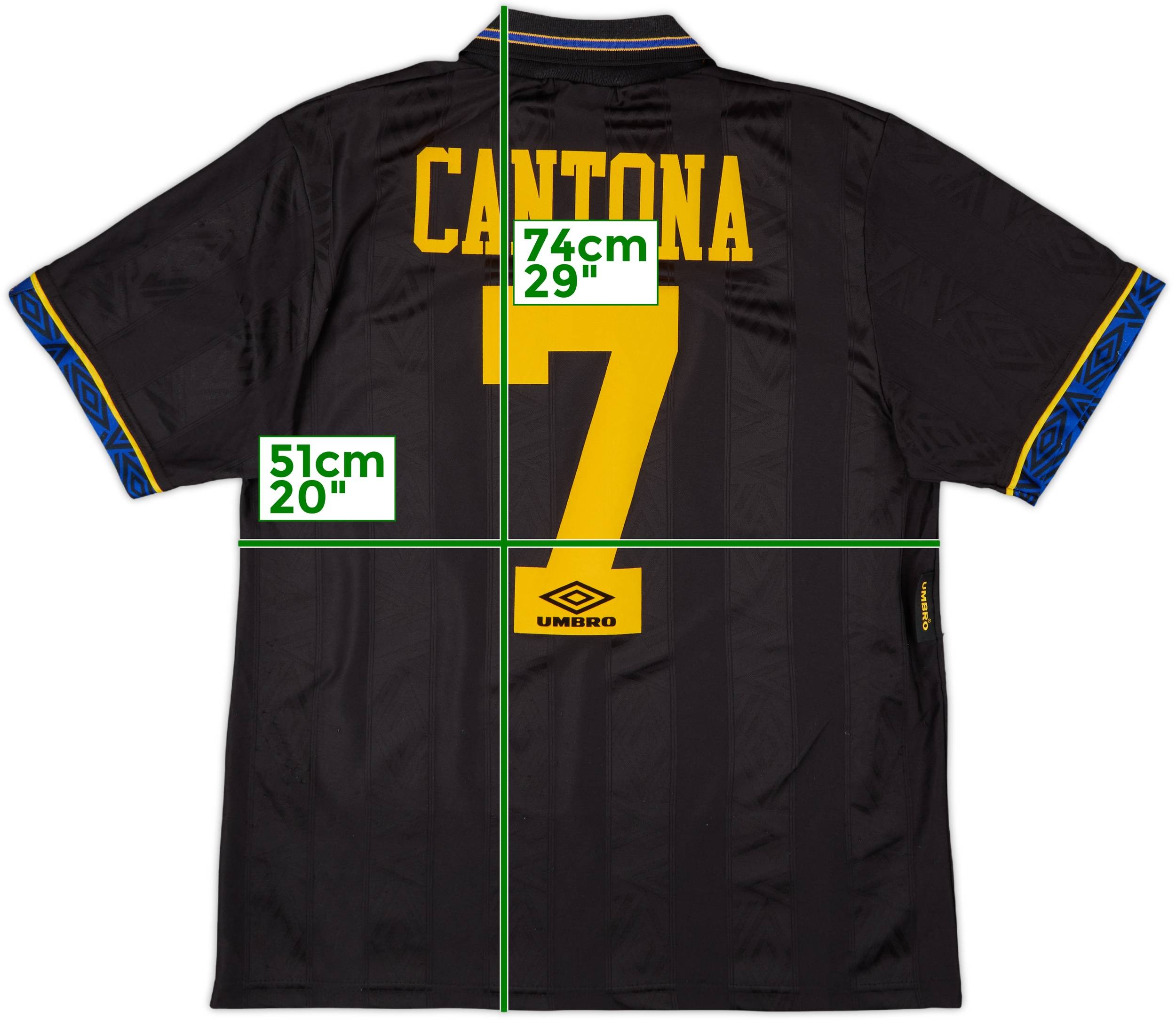 1993-95 Manchester United Away Shirt Cantona #7 - 8/10 - (M)