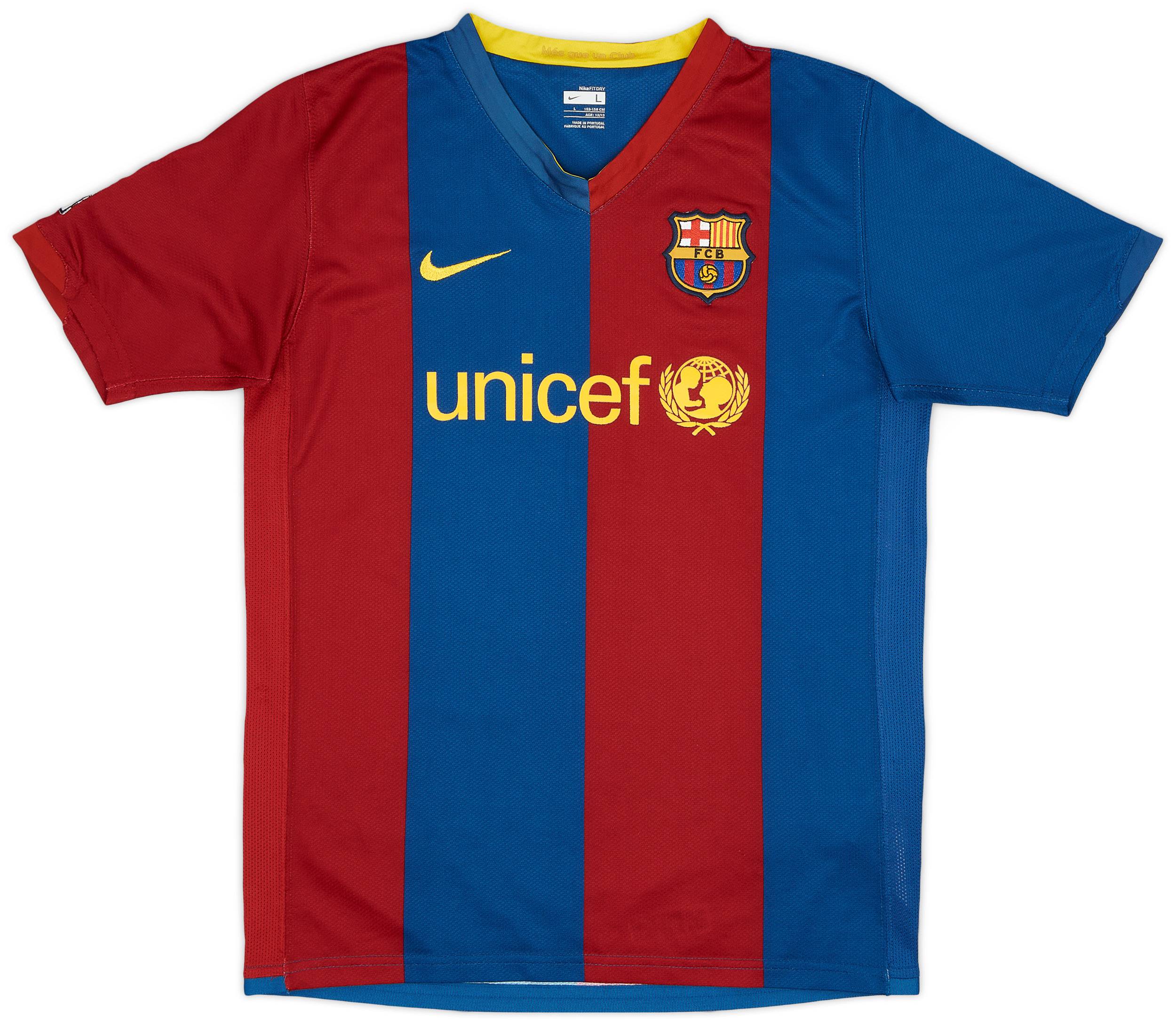 2006-07 Barcelona Home Shirt - 8/10 - (L.Boys)