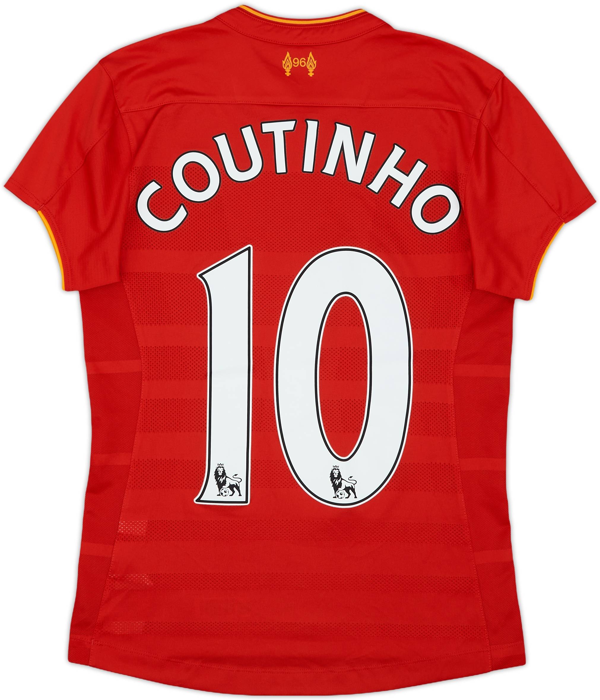 2016-17 Liverpool Home Shirt Coutinho #10 - 9/10 - (Women's M) 2016-17 Liverpool Home Shirt Coutinho #10 - 9/10 - (Women's M)