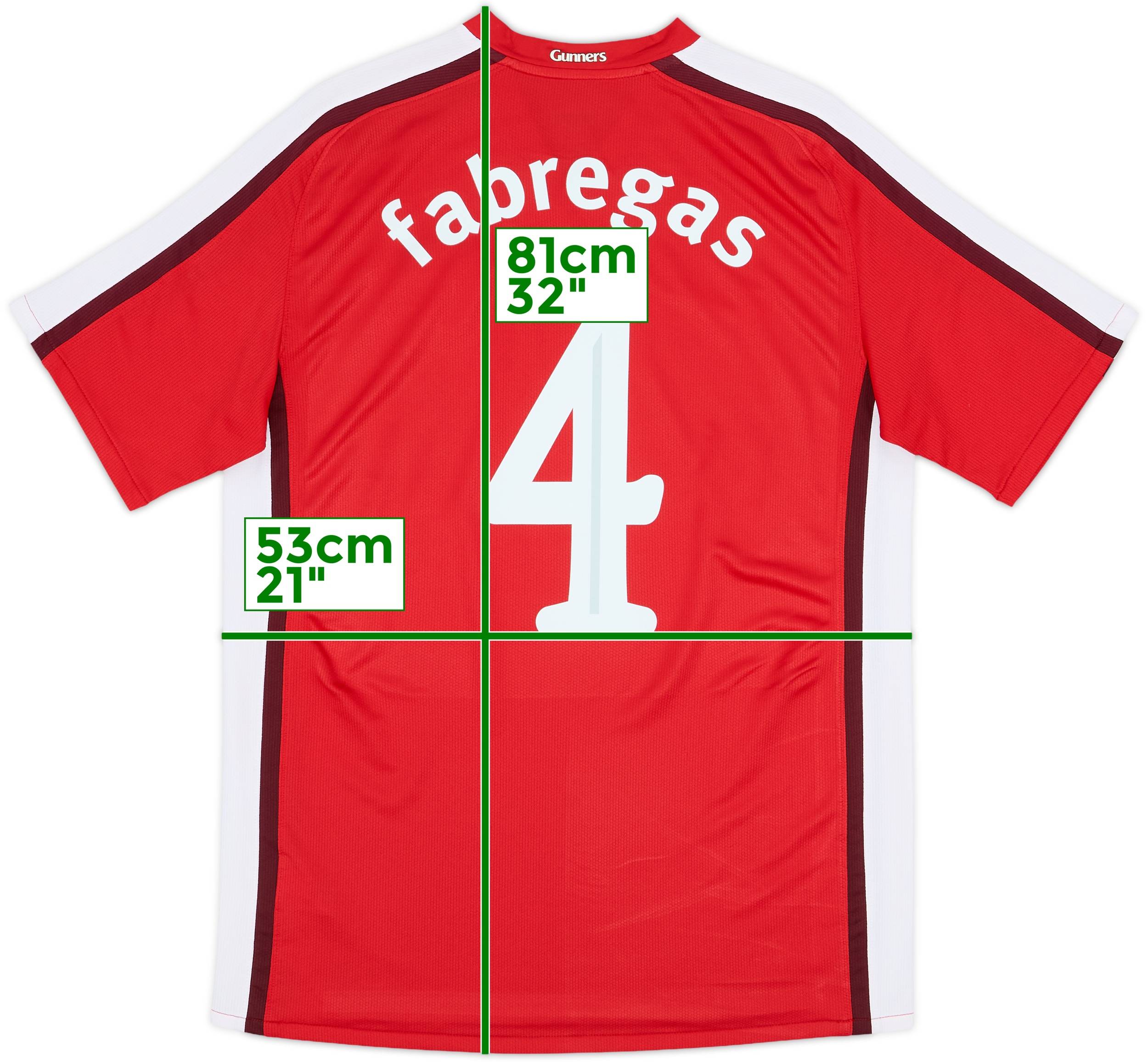 【未使用品】アーセナル08/10　ユニフォーム　セット 【4#FABREGAS】 未使用品】アーセナル08/10ユニフォームセット 【4#FABREGAS】