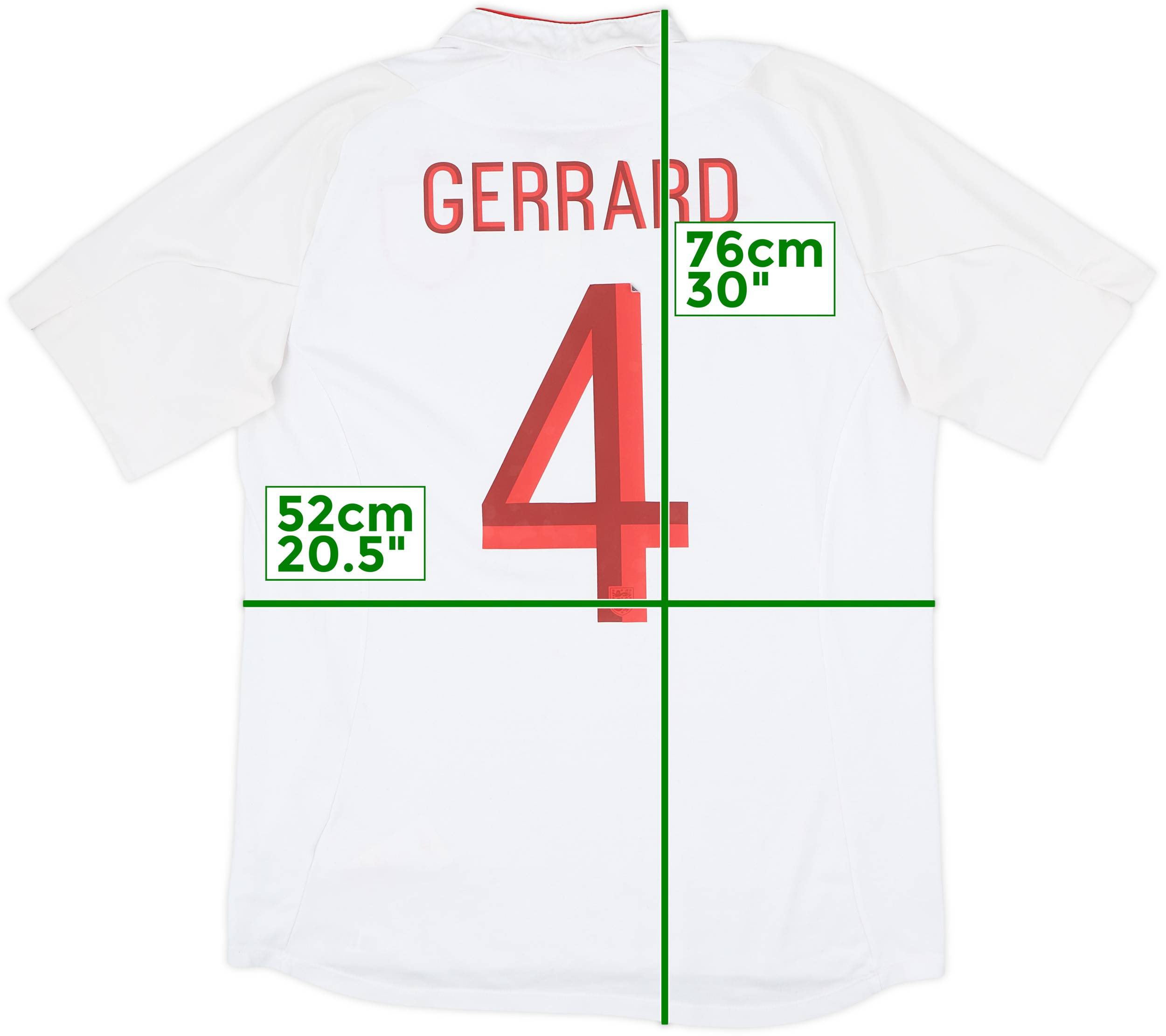2012-13 England Home Shirt Gerrard #4 - 7/10 - (L)
