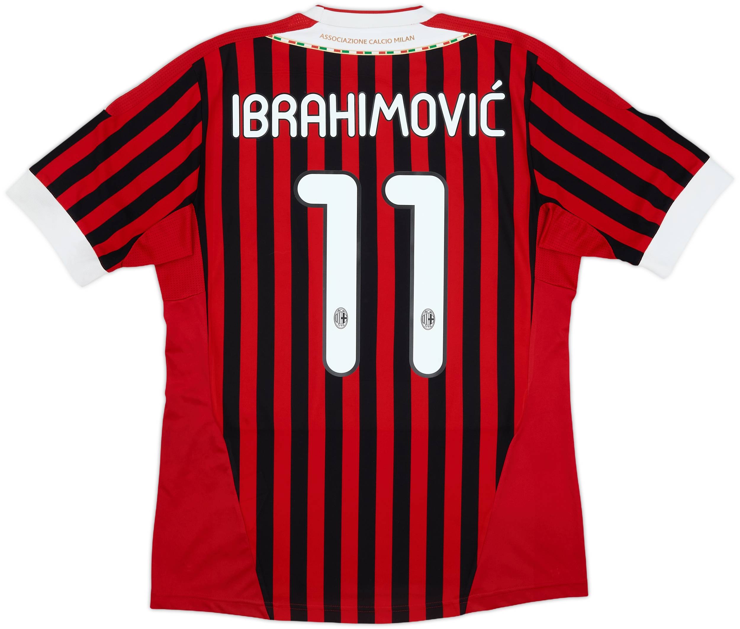 2011-12 AC Milan Home Shirt Ibrahimovic #11 - 6/10 - (M)