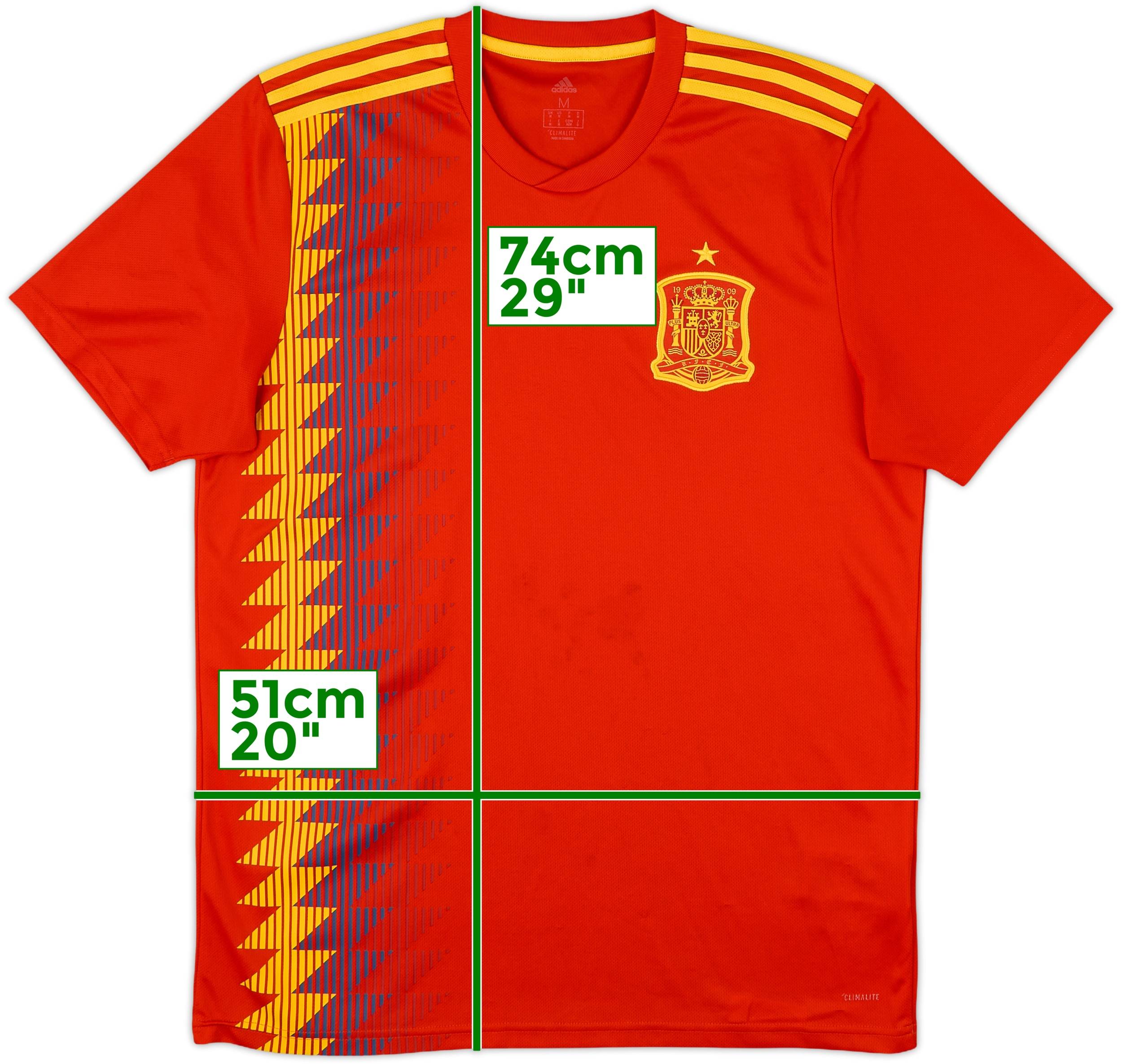 2018-19 Spain Home Shirt - 8/10 - (M)