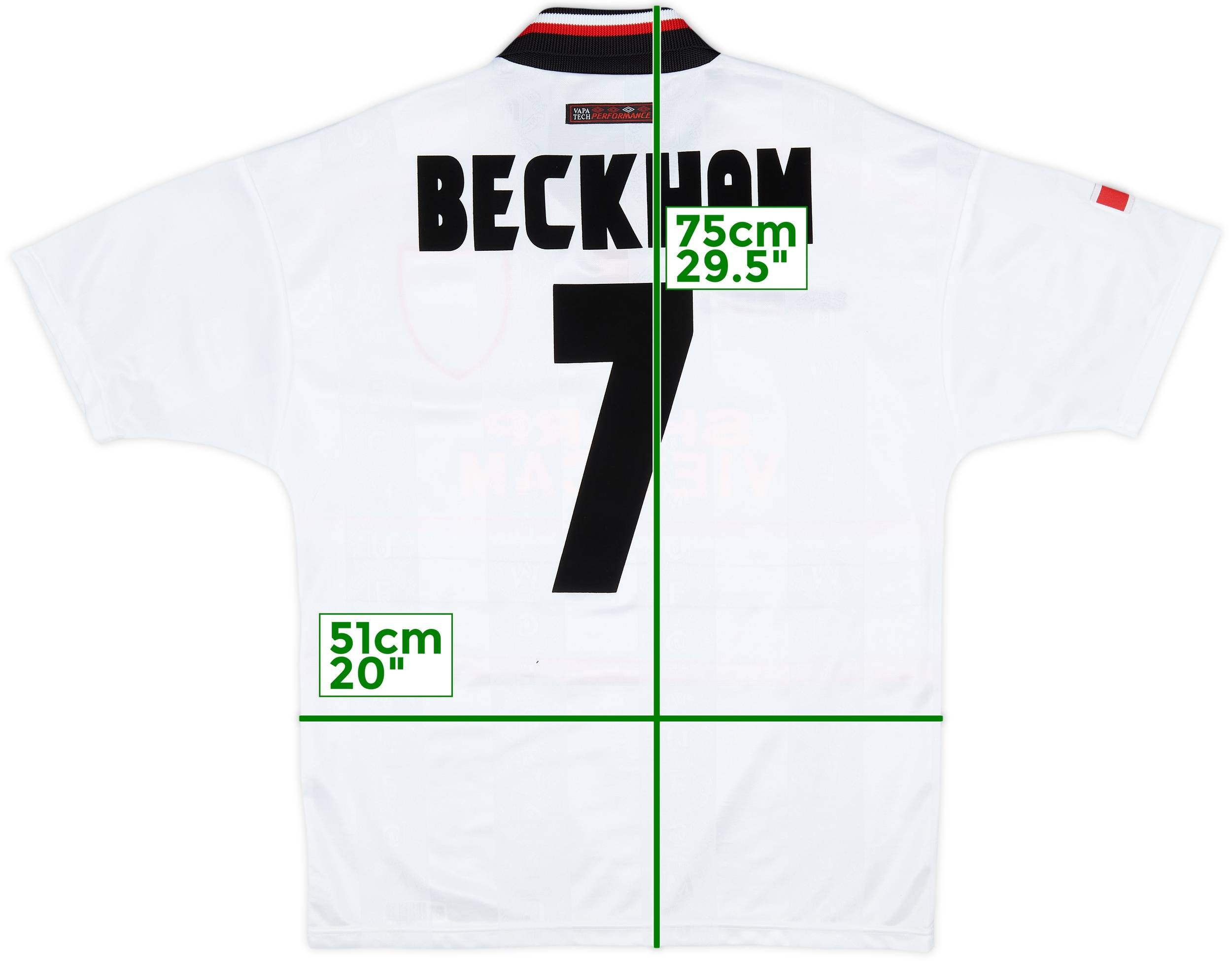 1997-99 Manchester United Away Shirt Beckham #7 - 10/10 - (M)