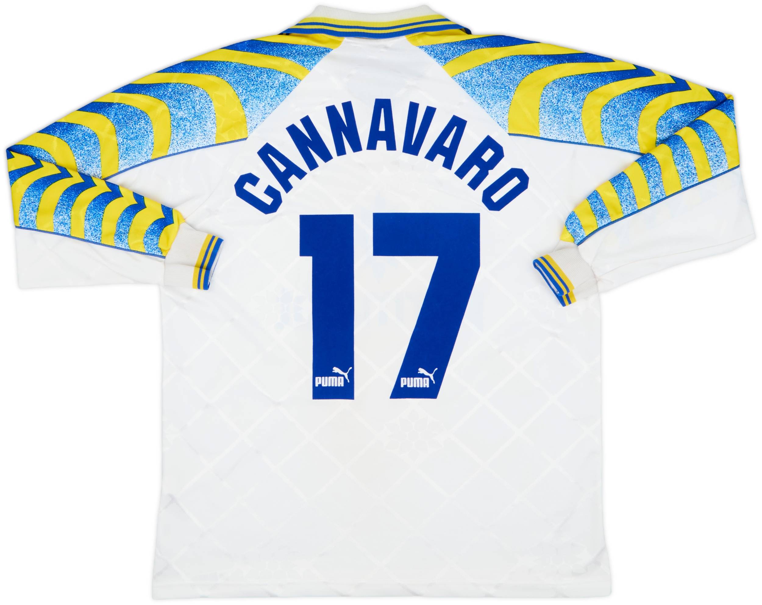 【新品/タグ付き】95-97パルマAC ♯17カンナバーロ【XLサイズ】ホーム 1995-97 Parma Home L/S Shirt Cannavaro #17 - 7/10 - (L)