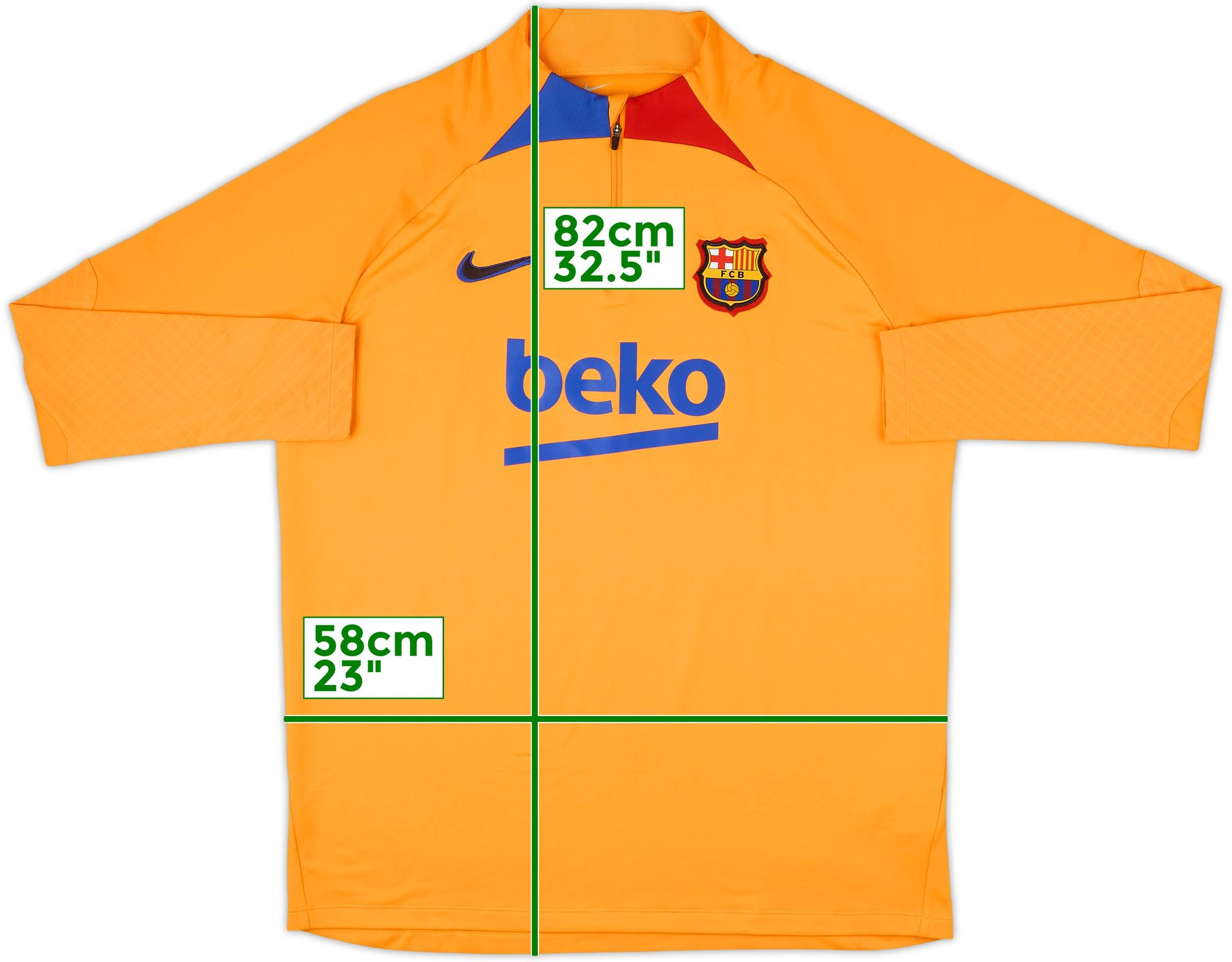 2022-23 Barcelona Nike 1/4 Zip Drill Top - 9/10 - (XL)