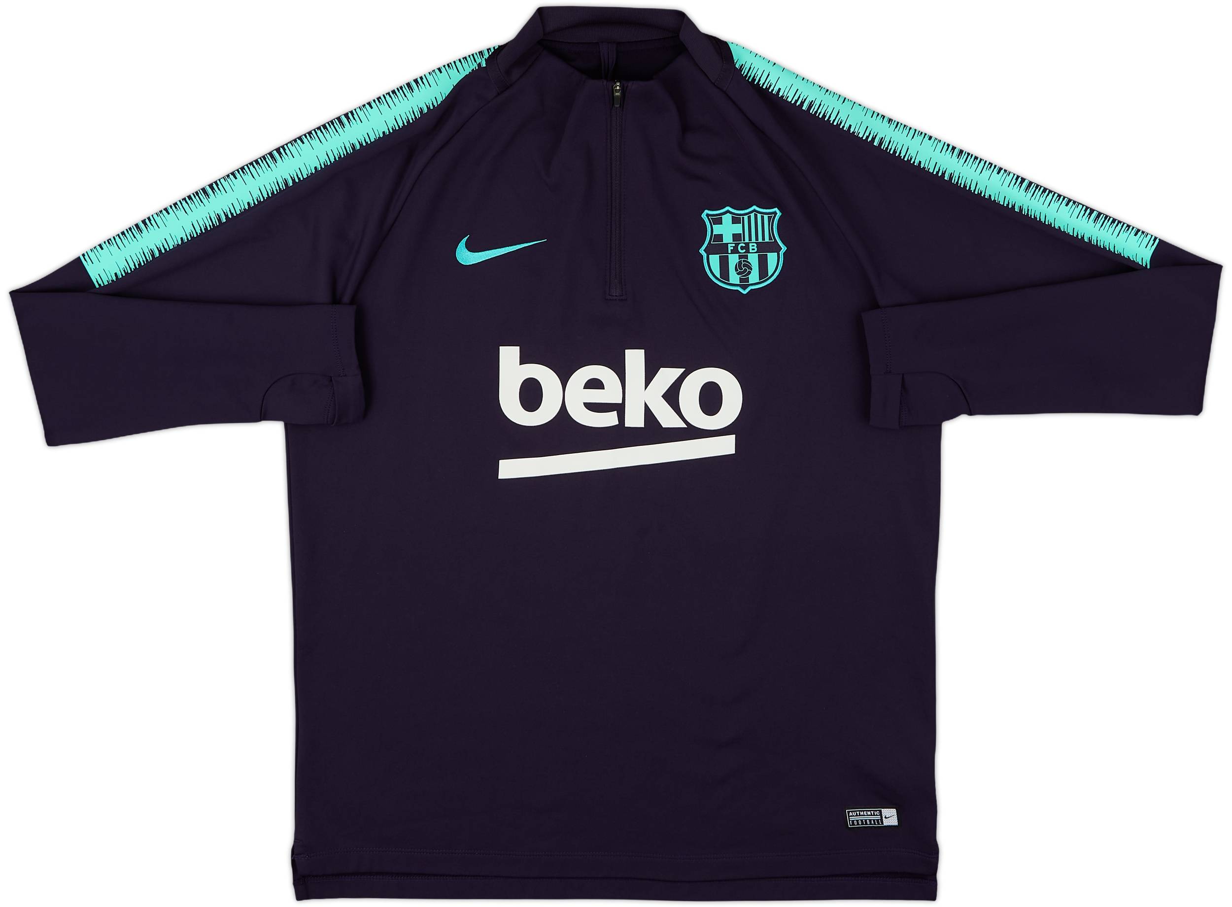 2018-19 Barcelona Nike 1/4 Zip Drill Top - 9/10 - (L)