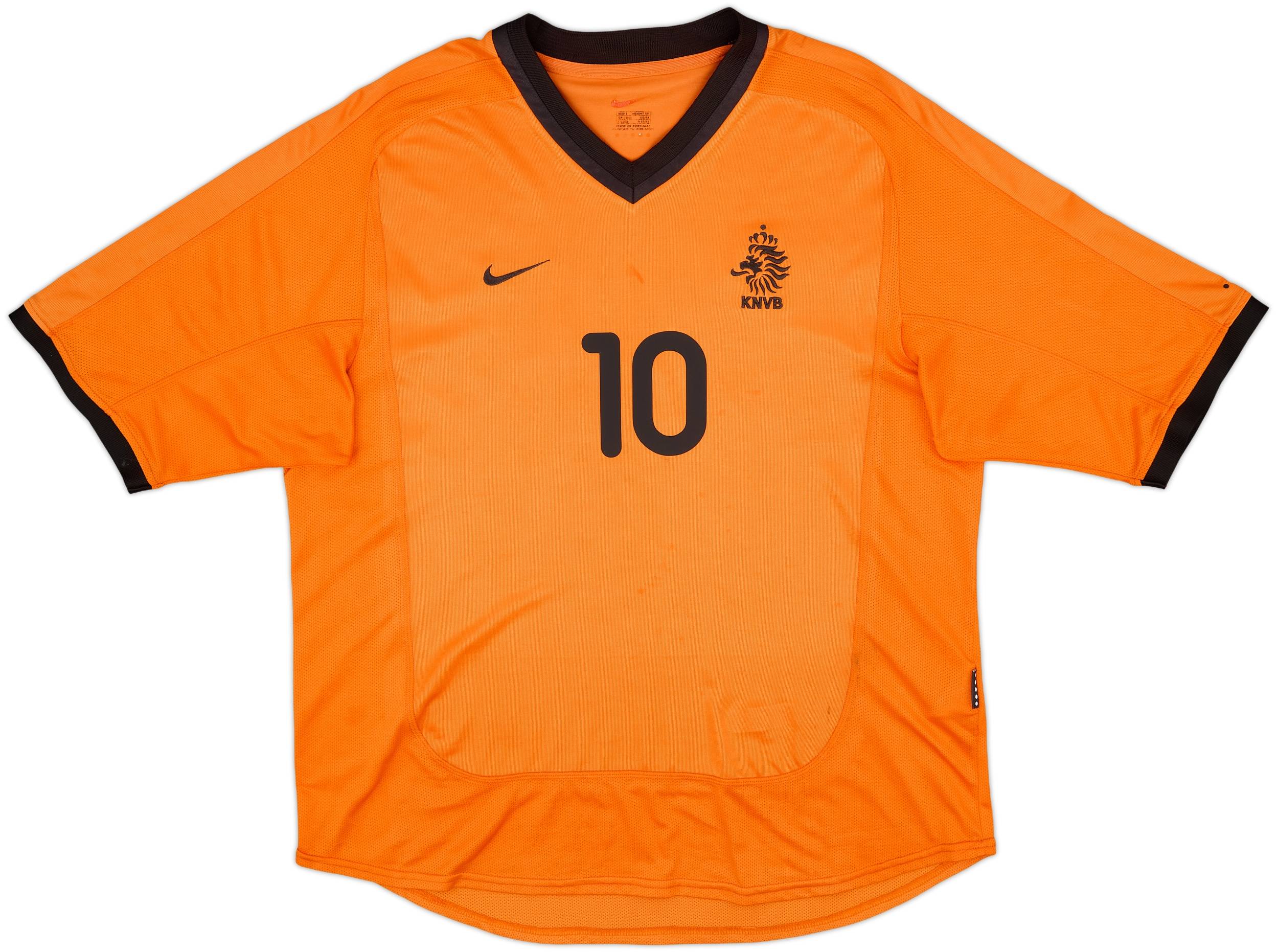 2000-02 Netherlands Home Shirt Bergkamp #10 - 7/10 - (L)