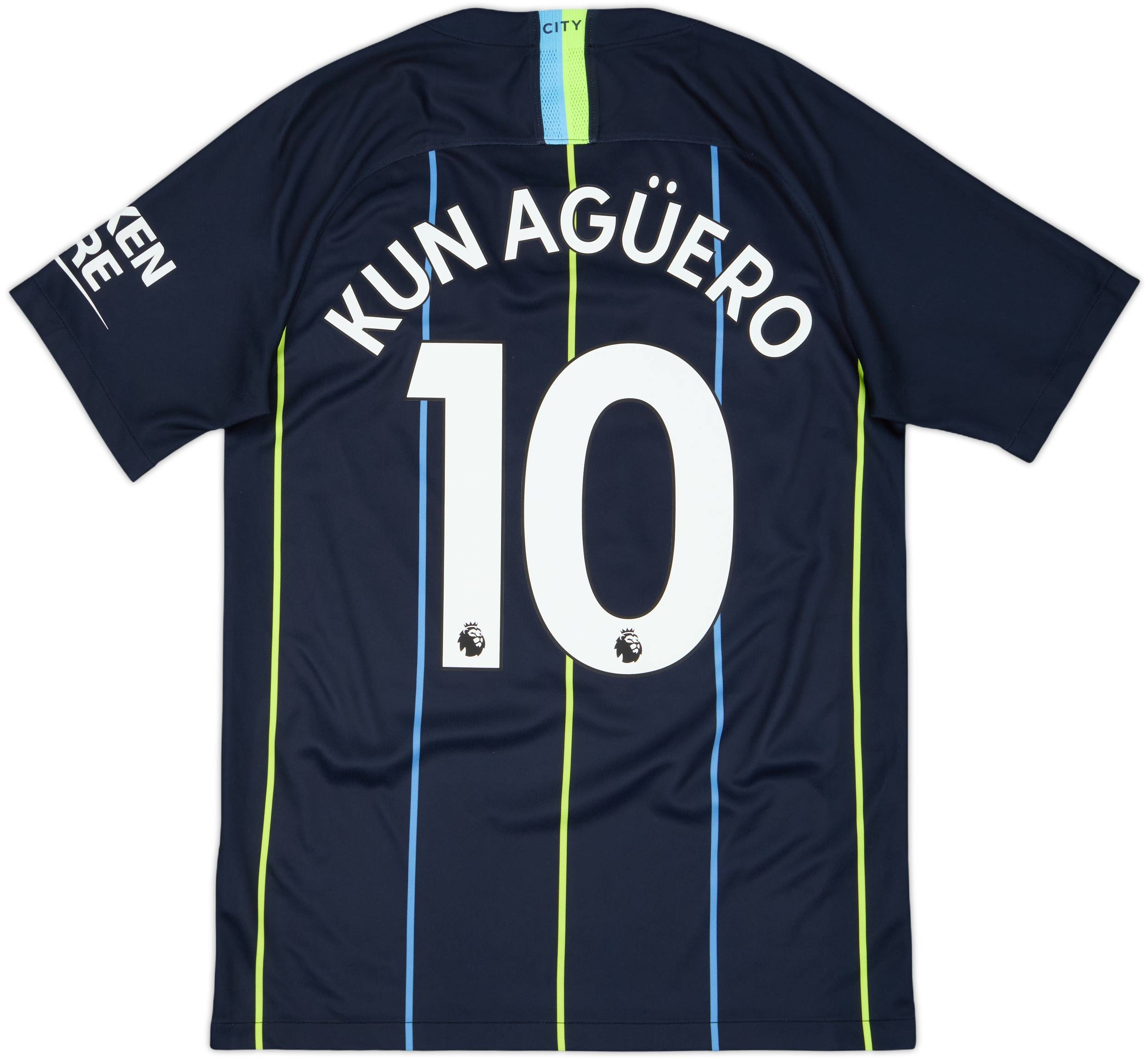 2018-19 Manchester City Away Shirt Kun Aguero #10 - 9/10 - (S)