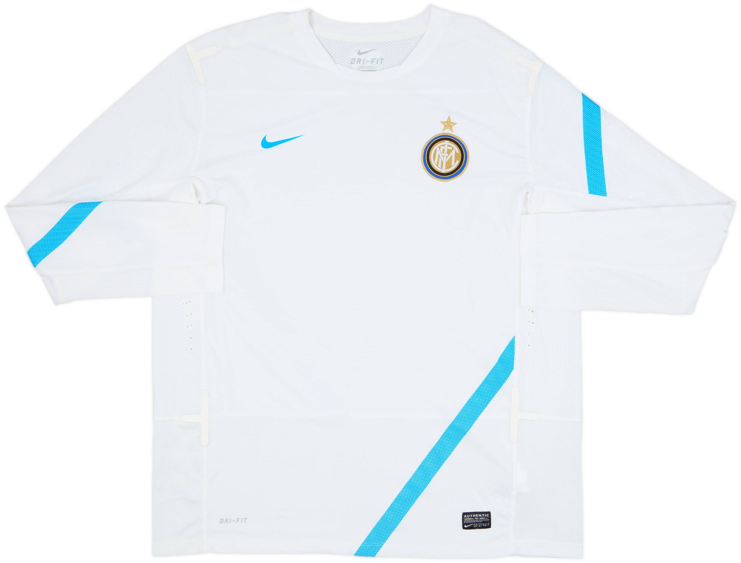 2011-12 Inter Milan Nike Player Issue Training L/S Shirt - 9/10 - (XL)