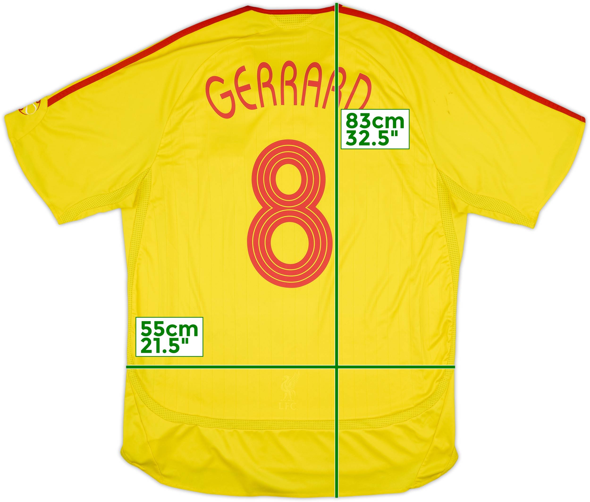 2006-07 Liverpool Away Shirt Gerrard #8 - 7/10 - (XL)