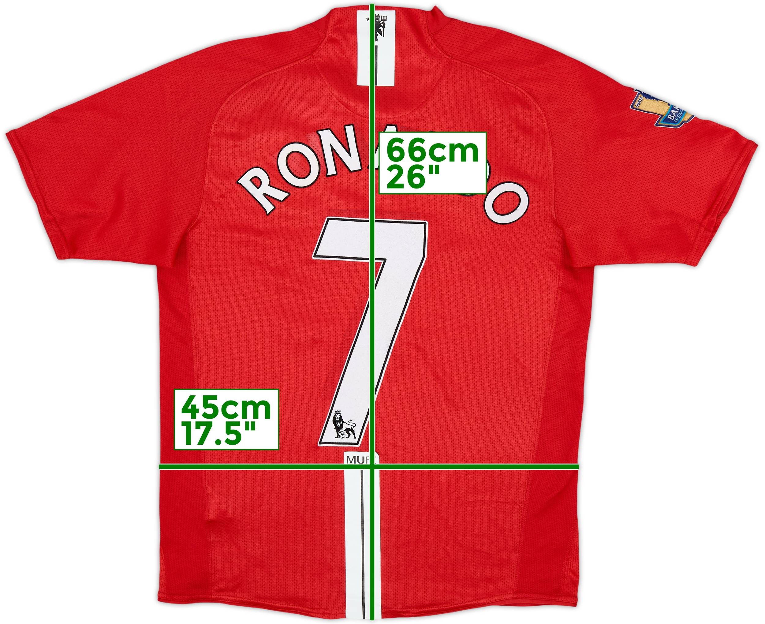 2007-09 Manchester United Home Shirt Ronaldo #7 - 7/10 - (S)