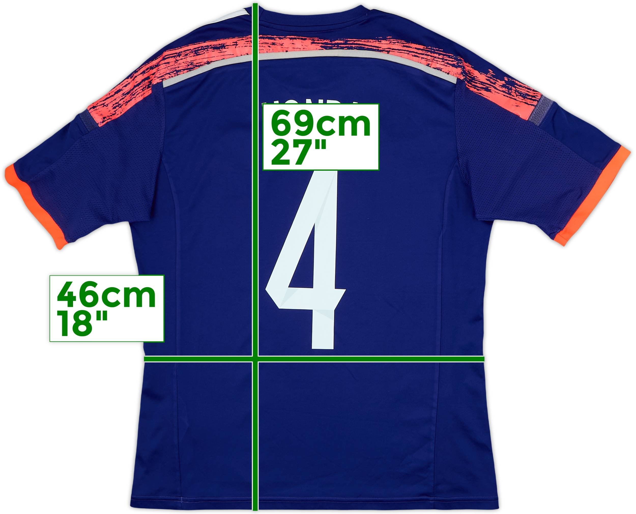 2013-15 Japan Home Shirt Honda #4 - 7/10 - (S)