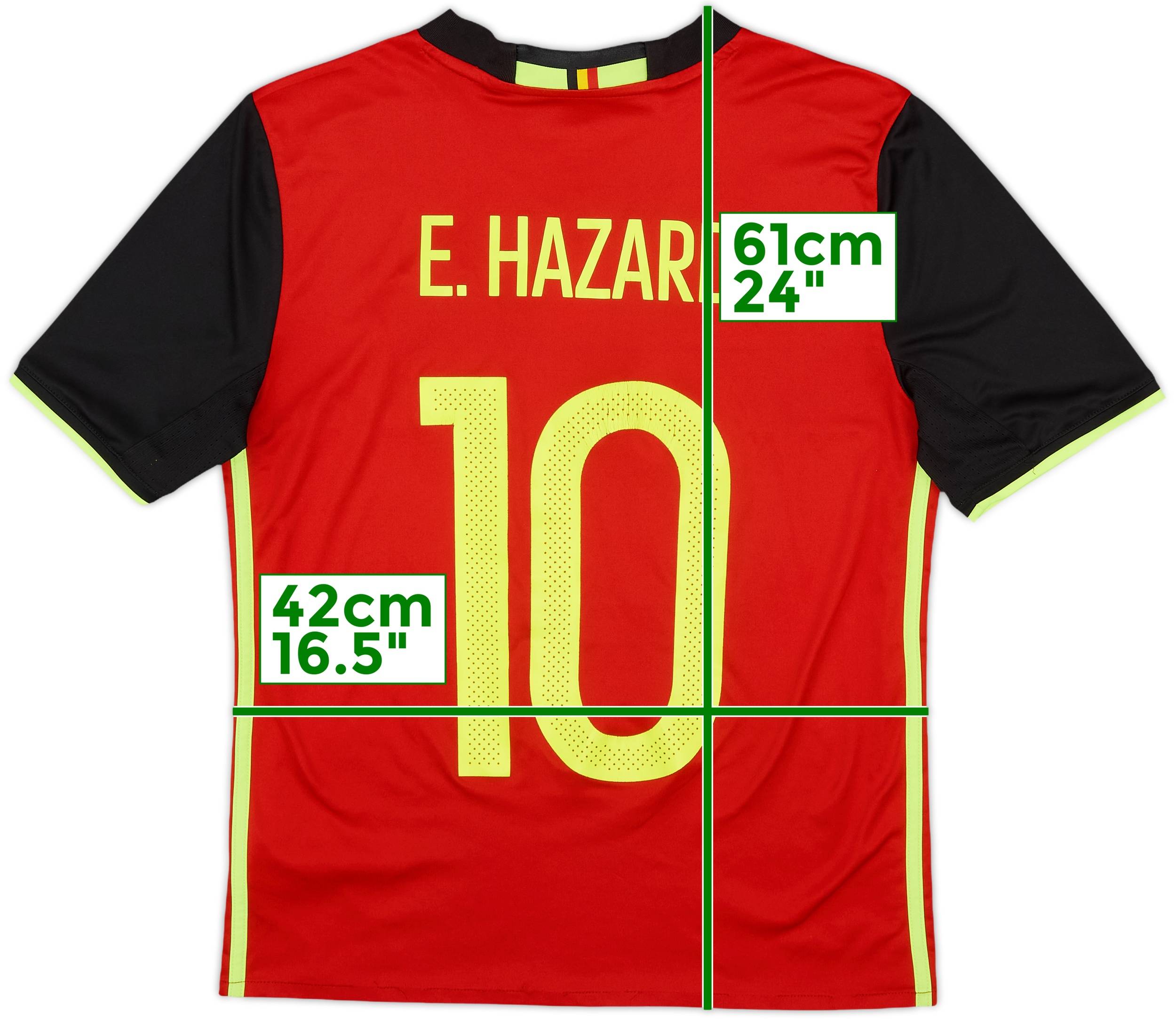2016-17 Belgium Home Shirt E. Hazard #10 - 7/10 - (L.Boys)