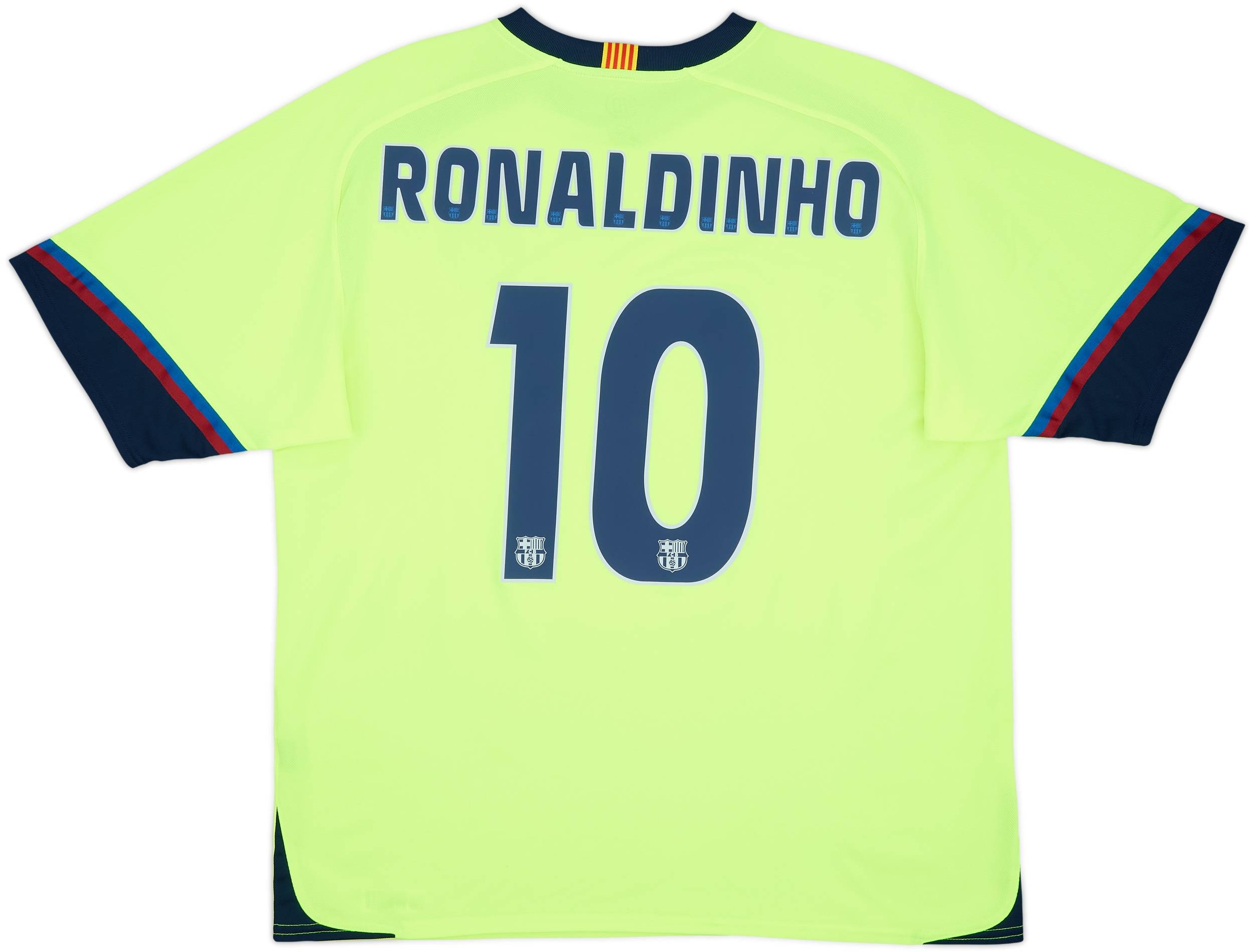 2005-06 Barcelona Basic Away Shirt Ronaldinho #10 - 8/10 - (XL)