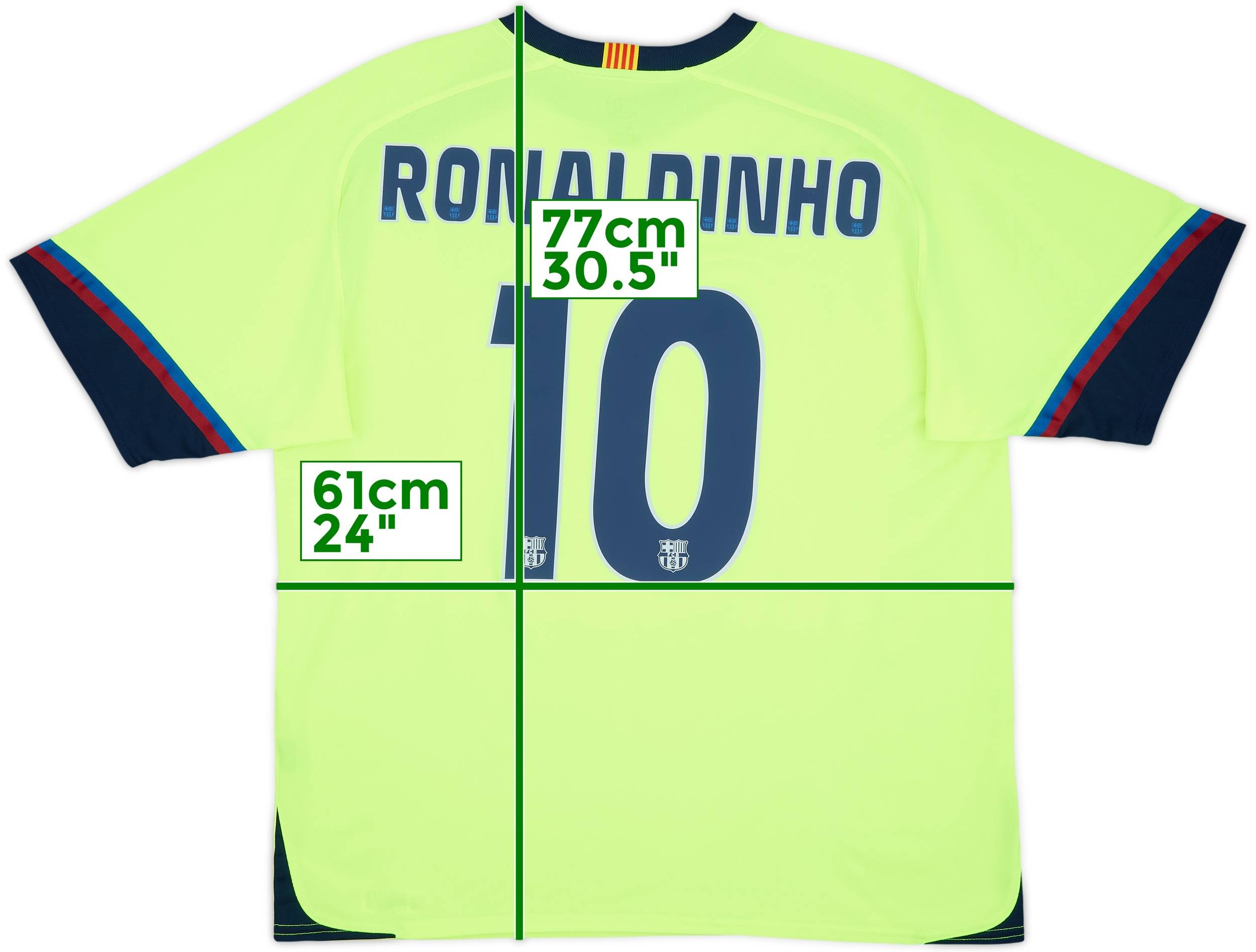 2005-06 Barcelona Basic Away Shirt Ronaldinho #10 - 8/10 - (XL)
