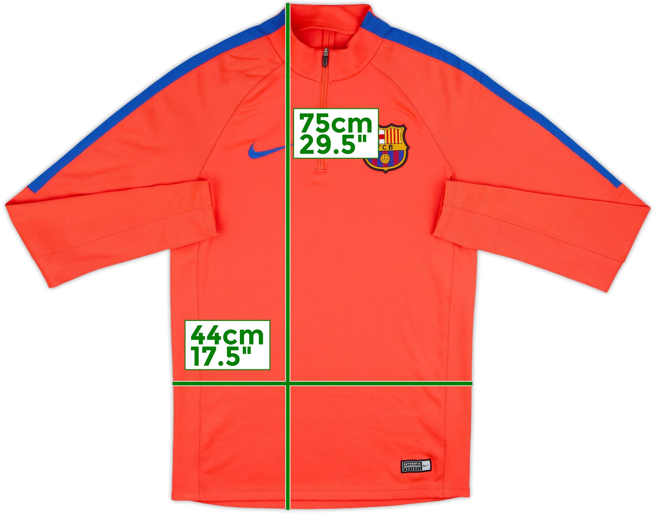 Block b ジャージ 2016-17 Barcelona Nike 1/4 Zip Training Top - 8/10 - (S)