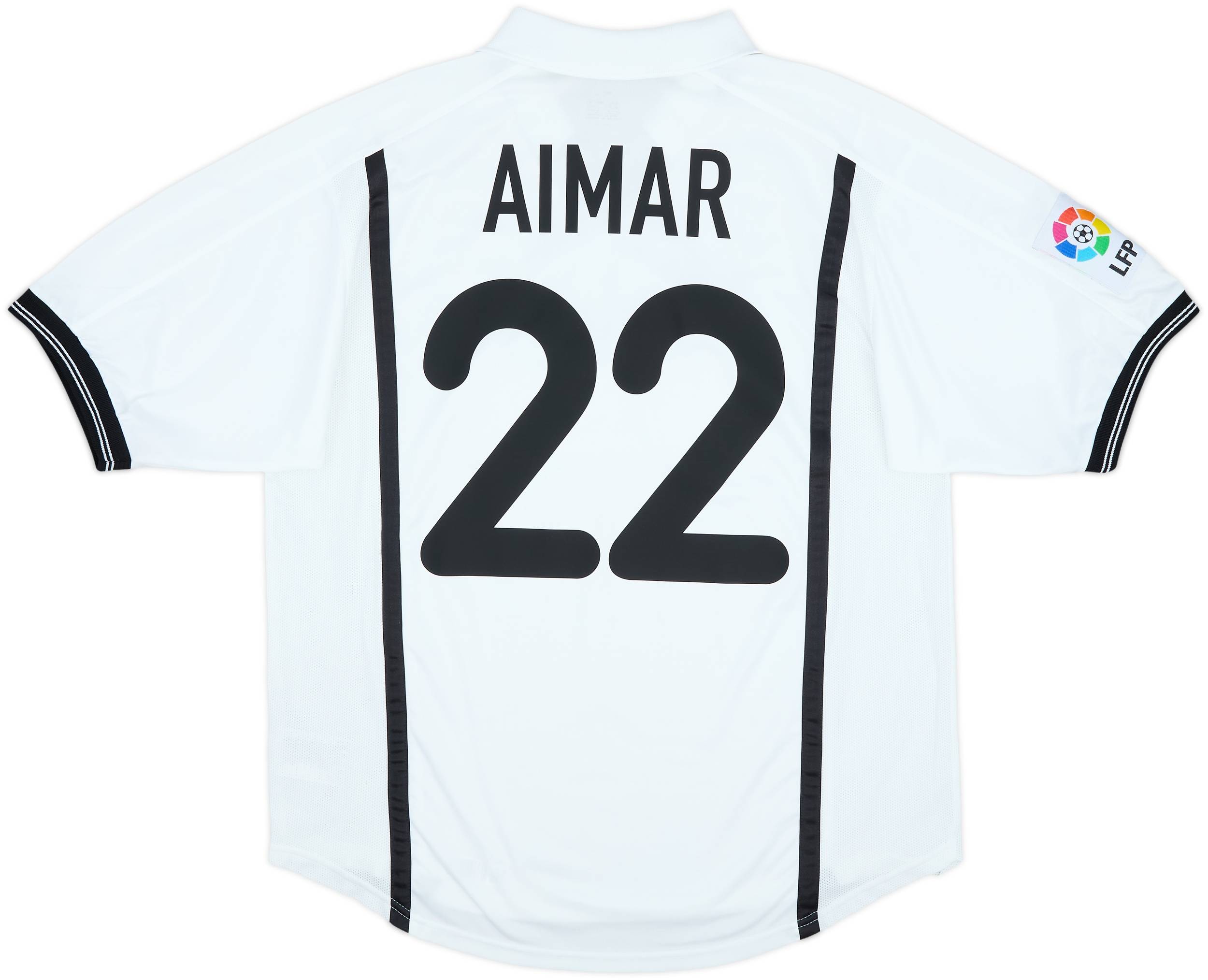 2000-01 Valencia Home Shirt Aimar #22 - 9/10 - (L)