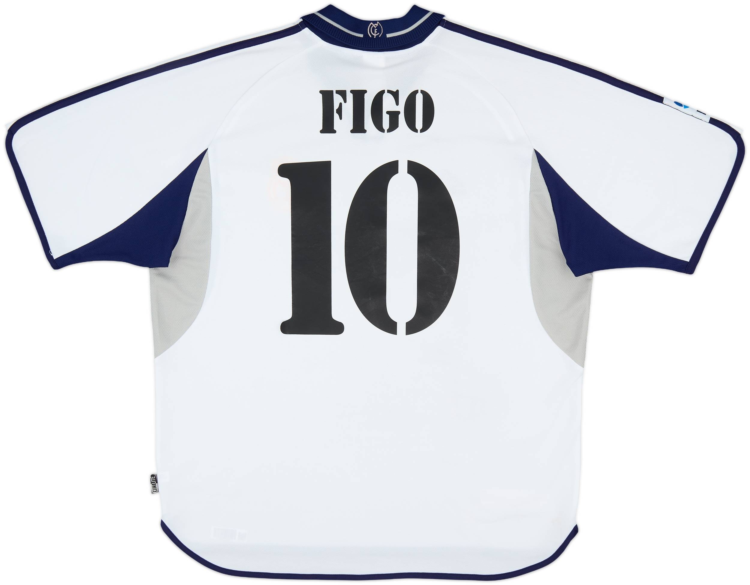 2000-01 Real Madrid Home Shirt Figo #10 - 9/10 - (XL)