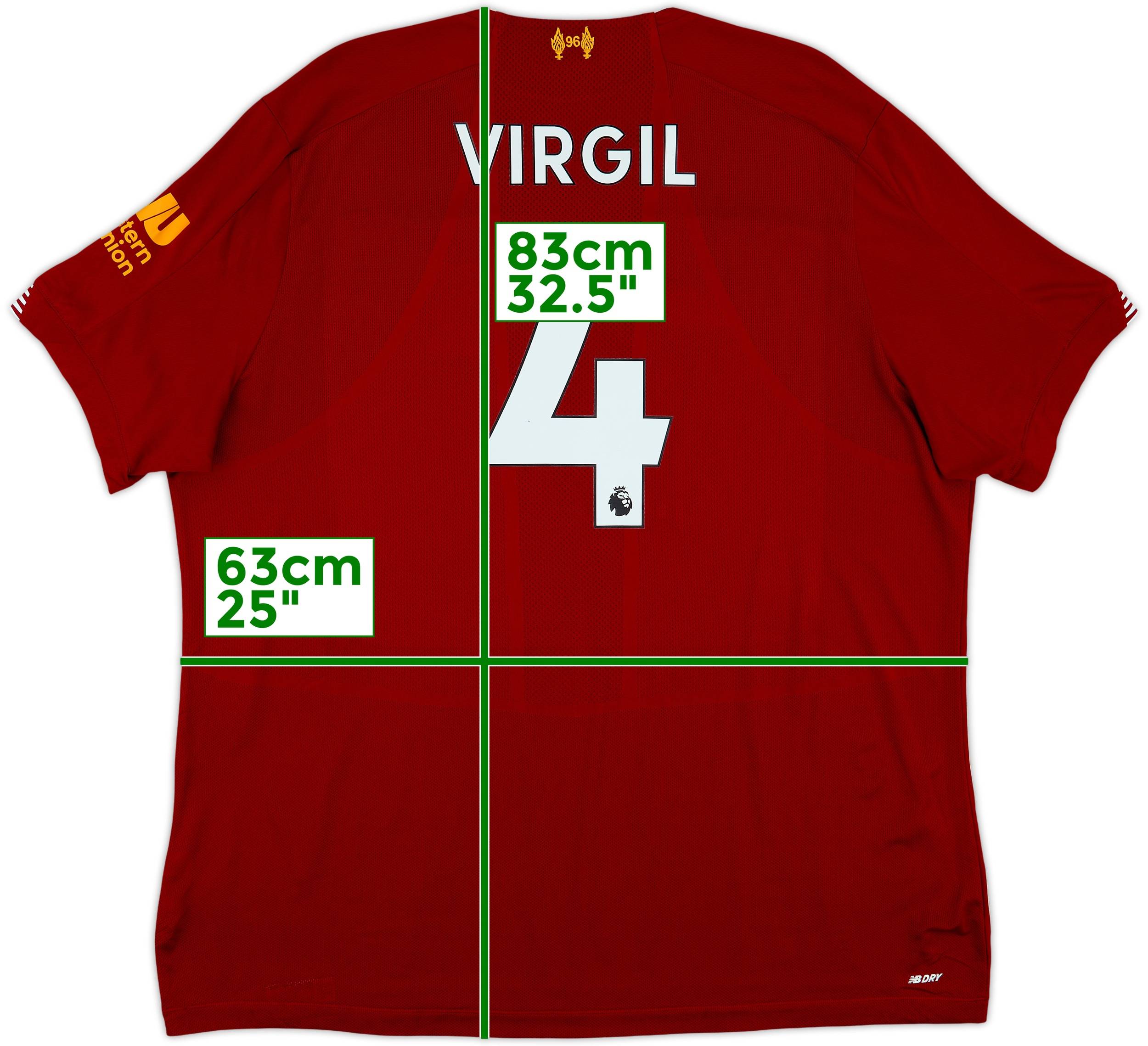 2019-20 Liverpool Home Shirt Virgil #4 - 6/10 - (XXL)