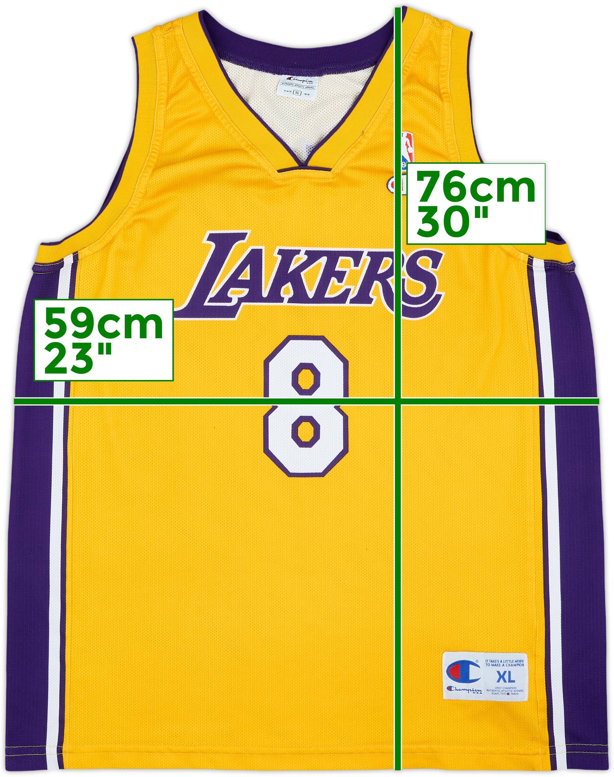 1999-06 LA Lakers Bryant #8 Champion Home Jersey - 8/10 - (XL)
