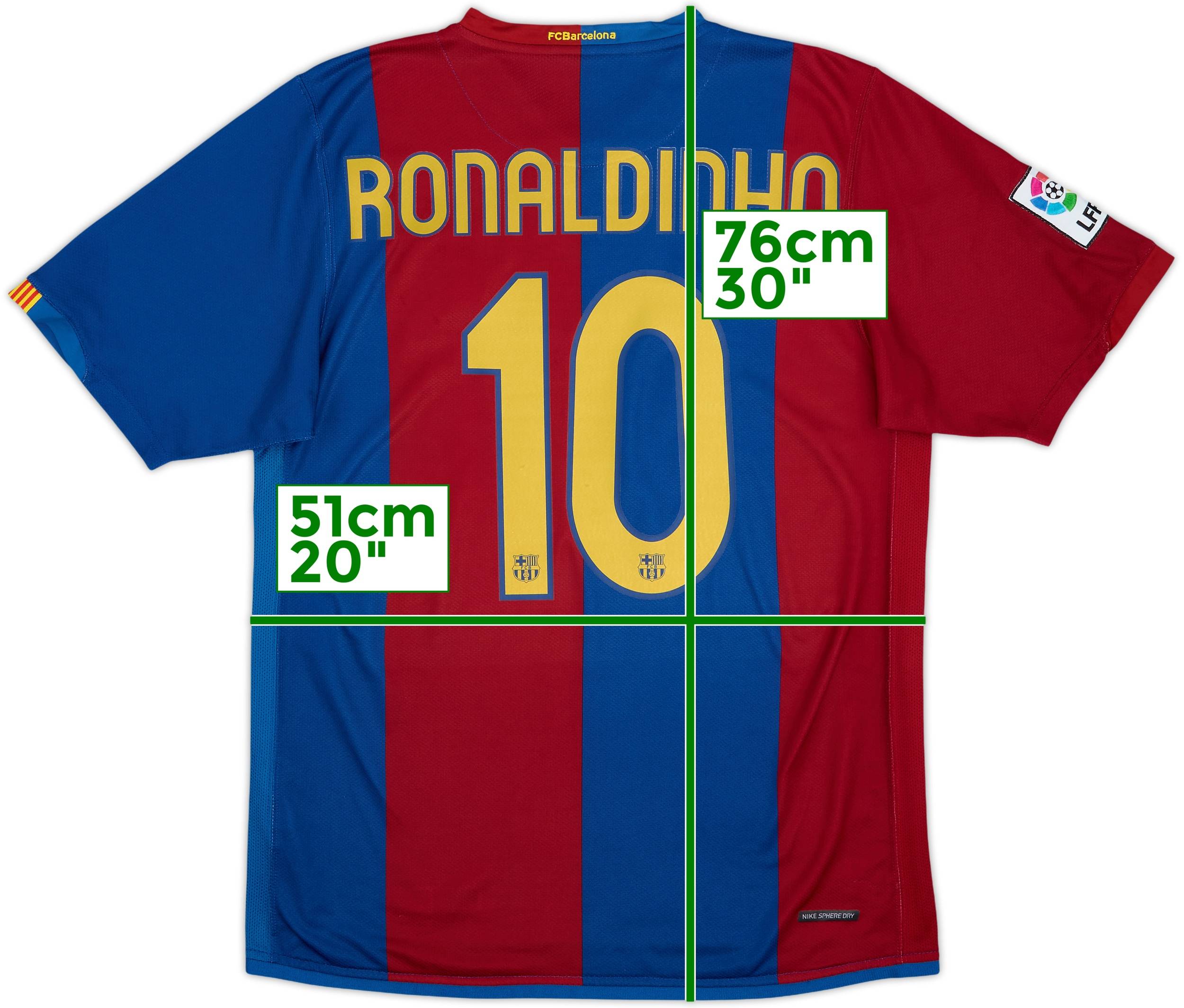 FCバルセロナ RONALDINHO 10番シャツ 2006-07 Barcelona Home Shirt Ronaldinho #10 - 9/10 - (M)