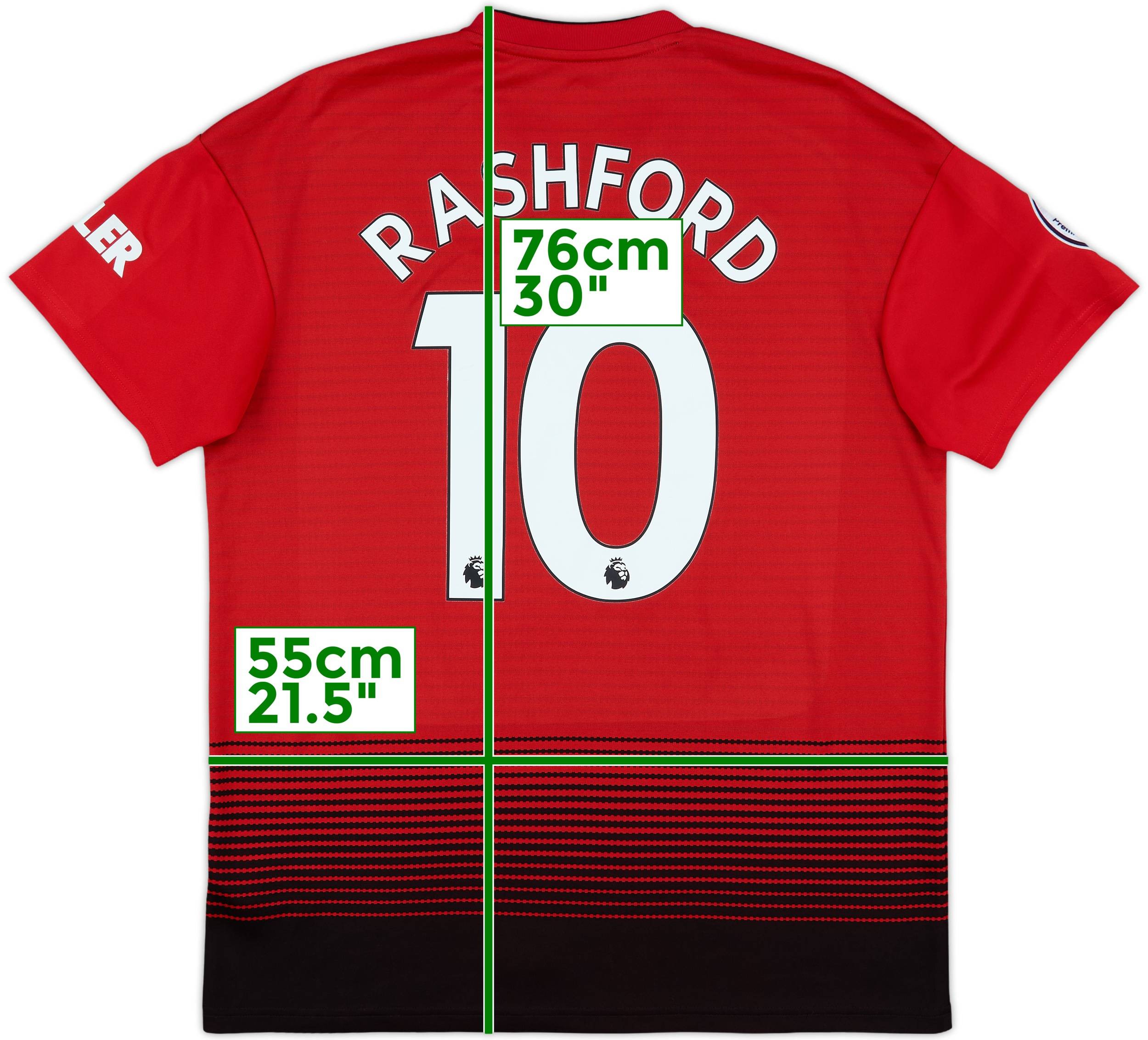 2018-19 Manchester United Home Shirt Rashford #10 - 8/10 - (L)