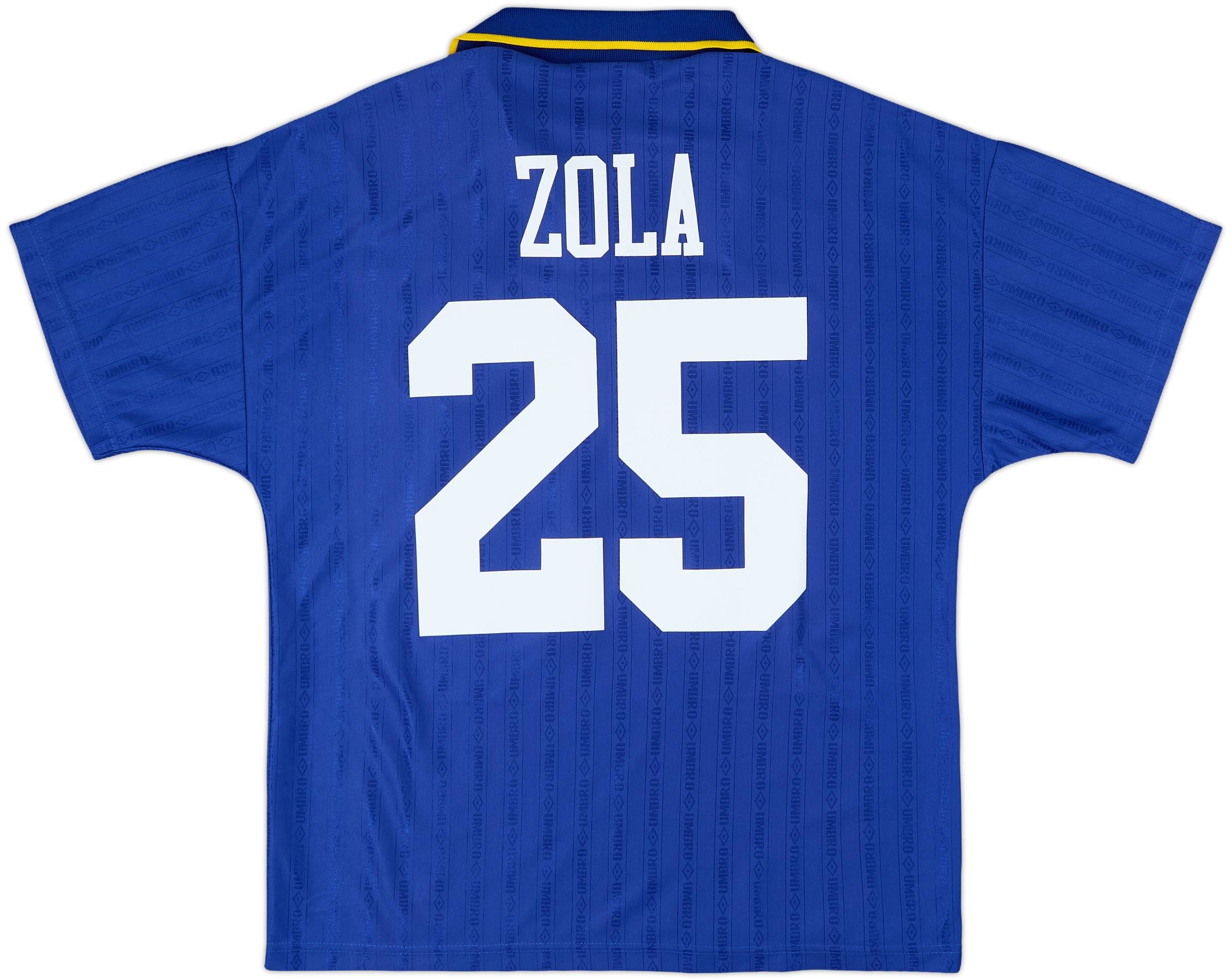 1995-97 Chelsea Home Shirt Zola #25 - 8/10 - (M)