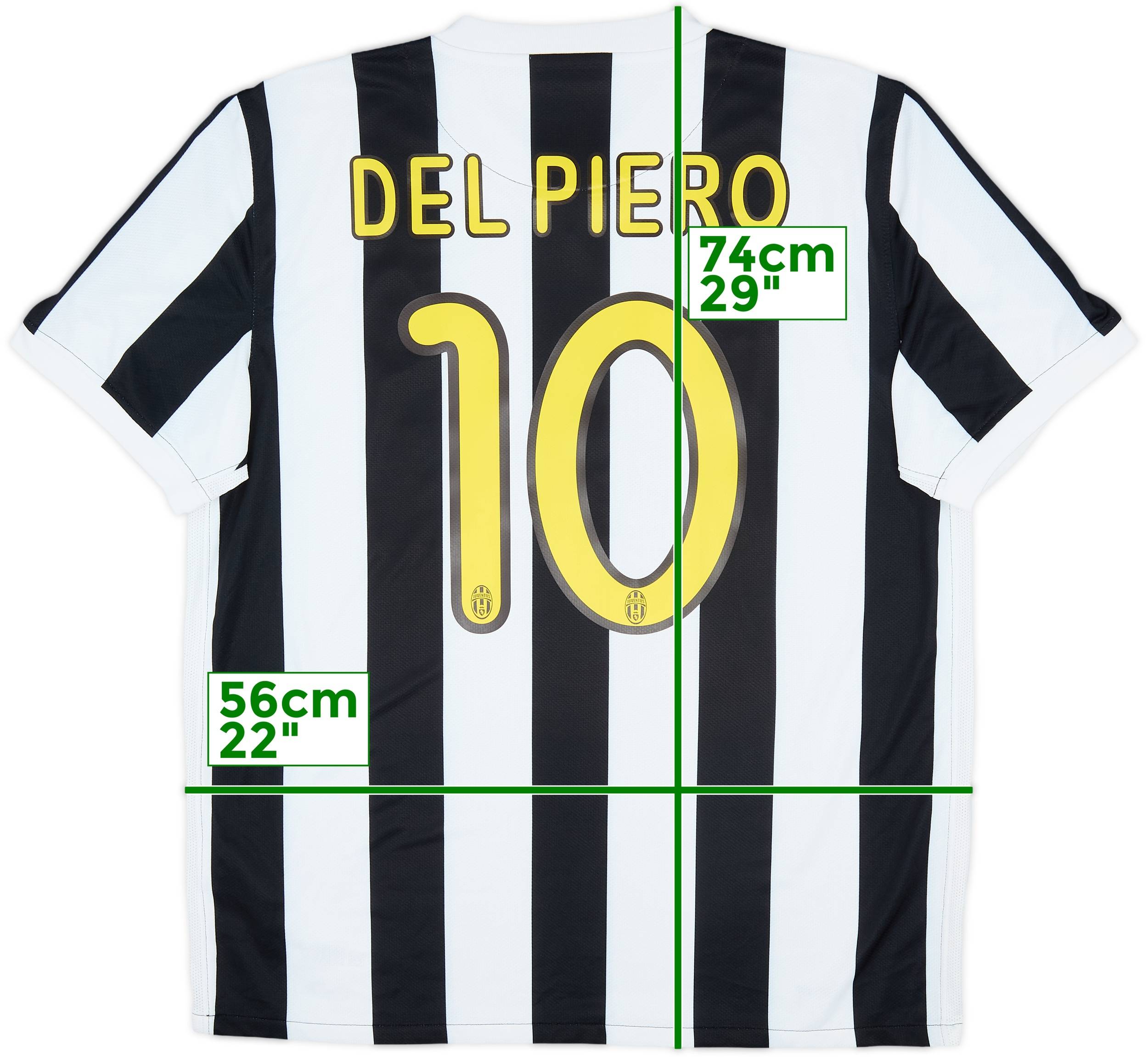 2009-10 Juventus Home Shirt Del Piero #10 - 8/10 - (L)
