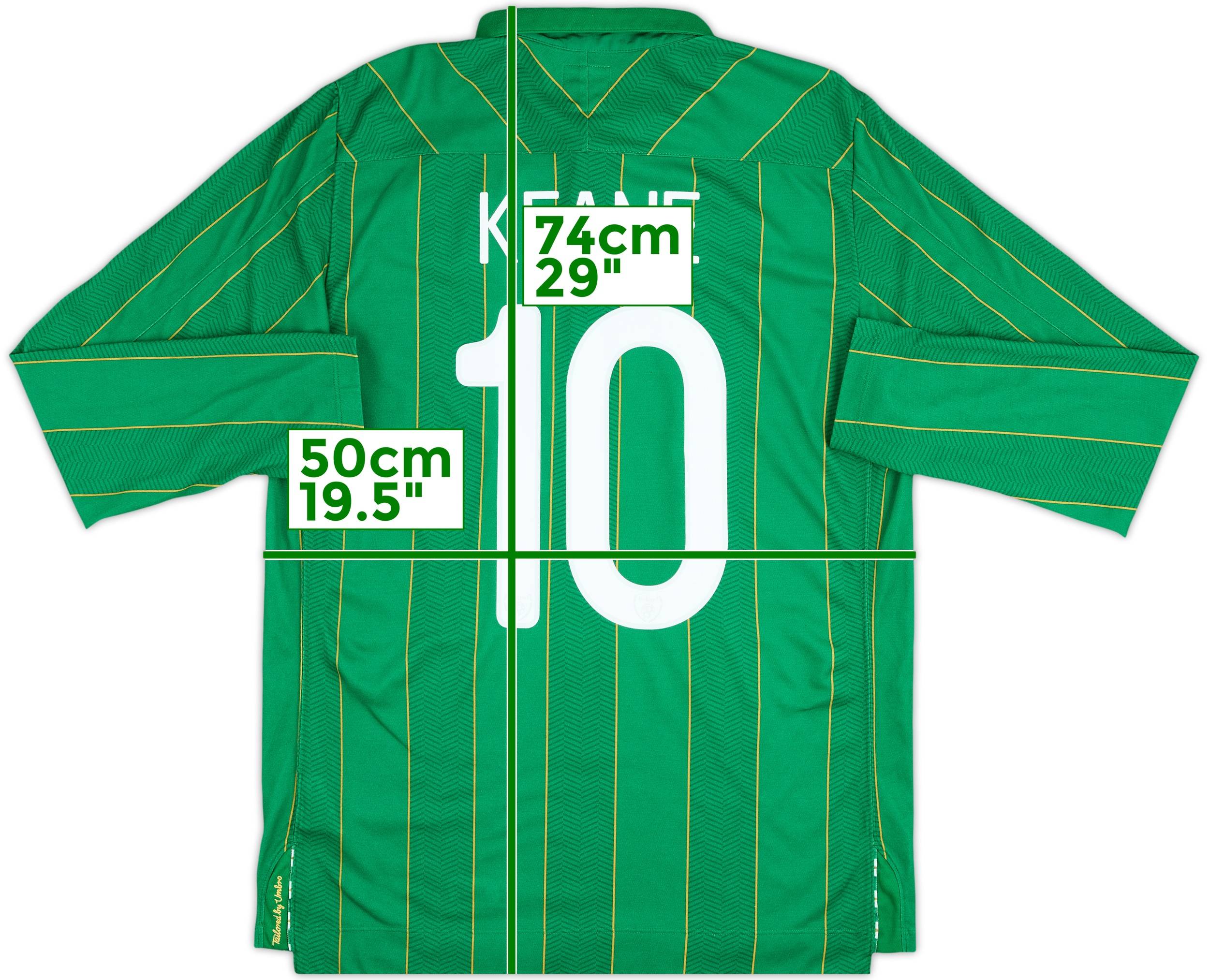 2011-12 Ireland Home L/S Shirt Keane #10 - 8/10 - (M)