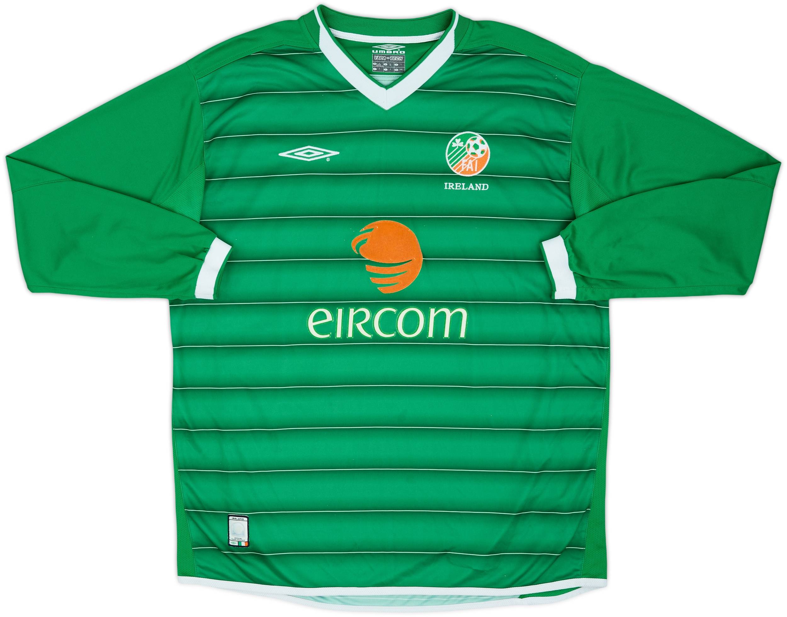 2003-04 Ireland Home L/S Shirt R.Keane #10 - 7/10 - (L)
