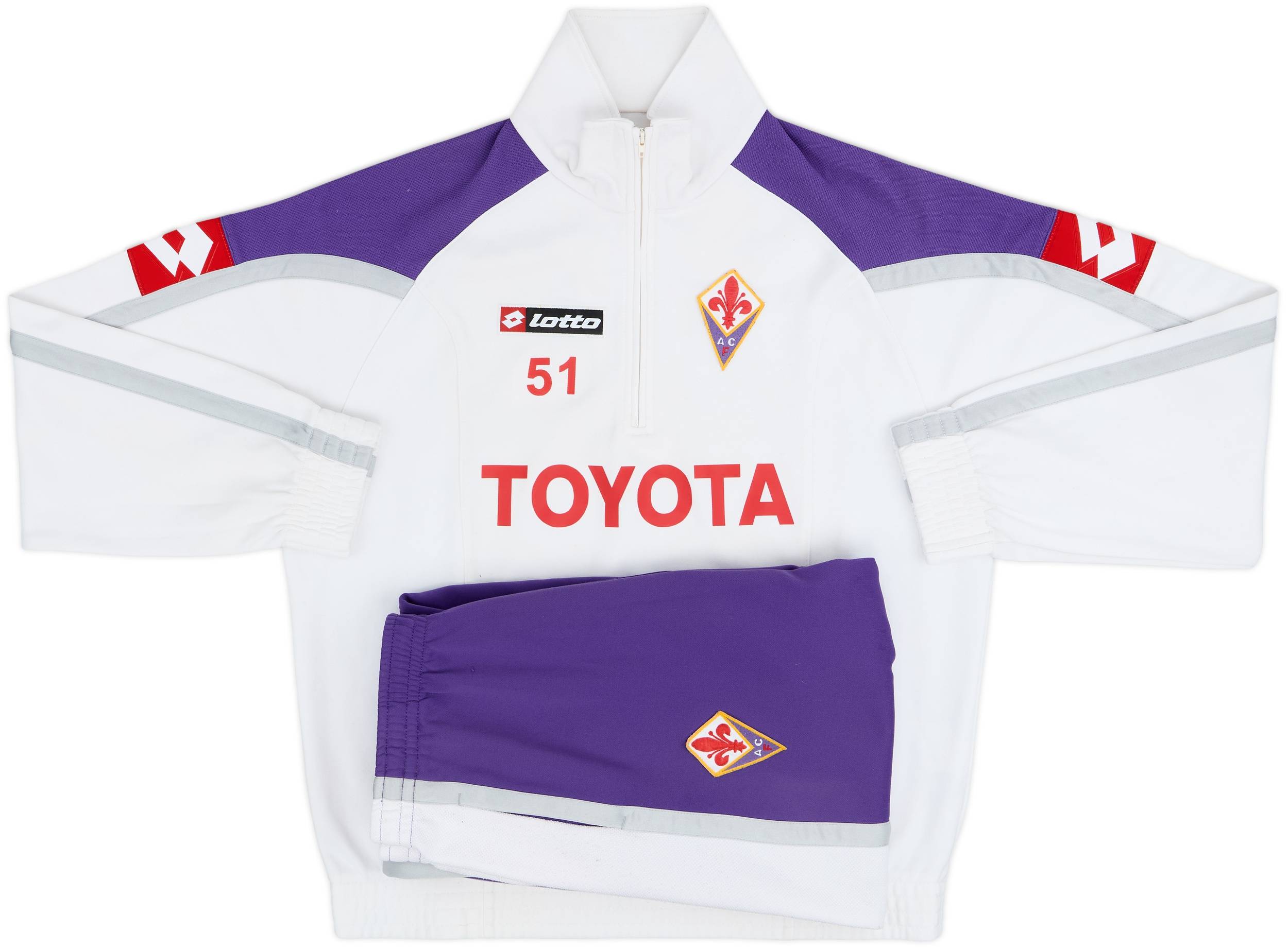 2007-08 Fiorentina Player Issue Lotto 1/4 Zip Tracksuit #51 - 7/10