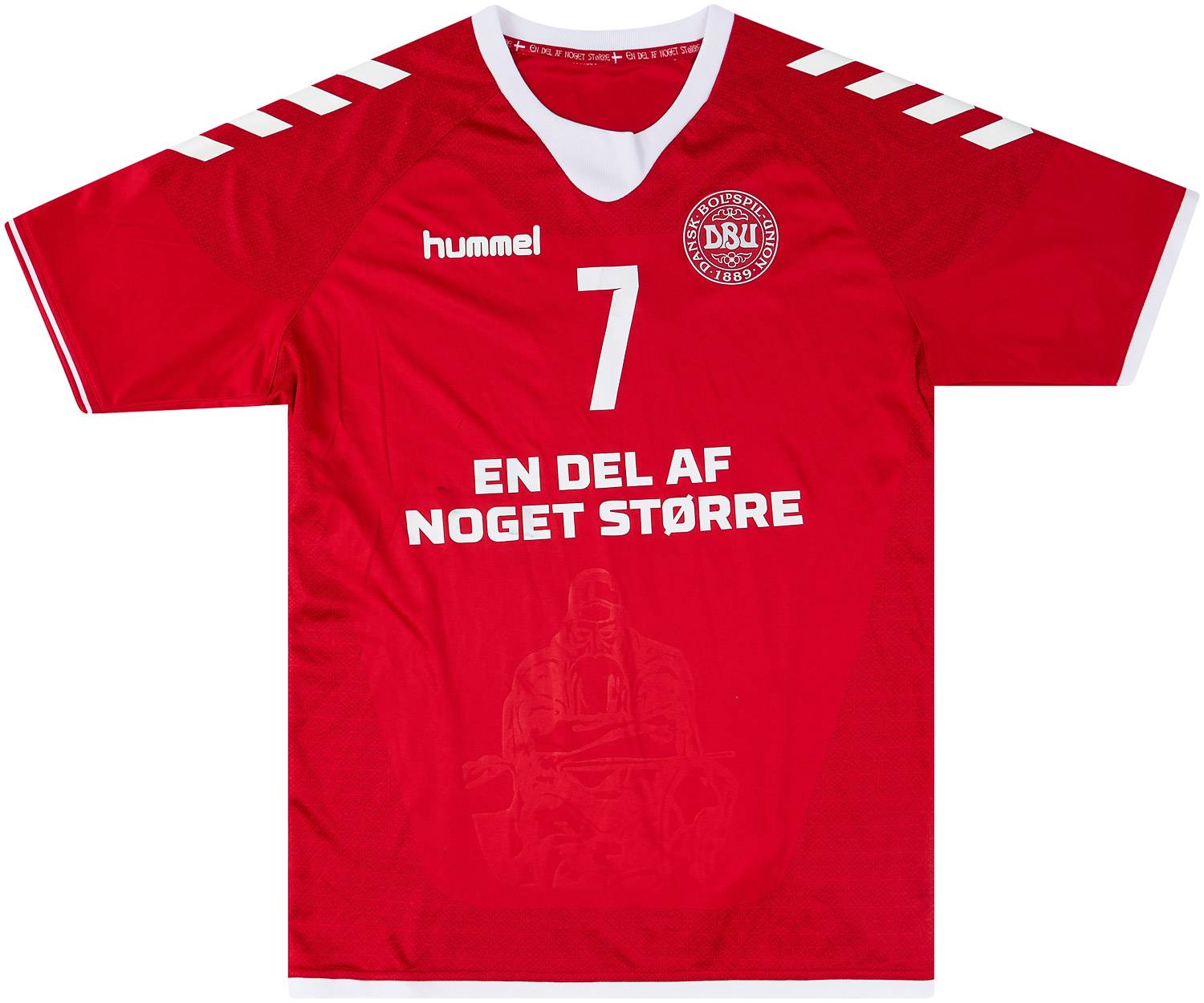 2016-17 Denmark Match Issue Home Shirt #7