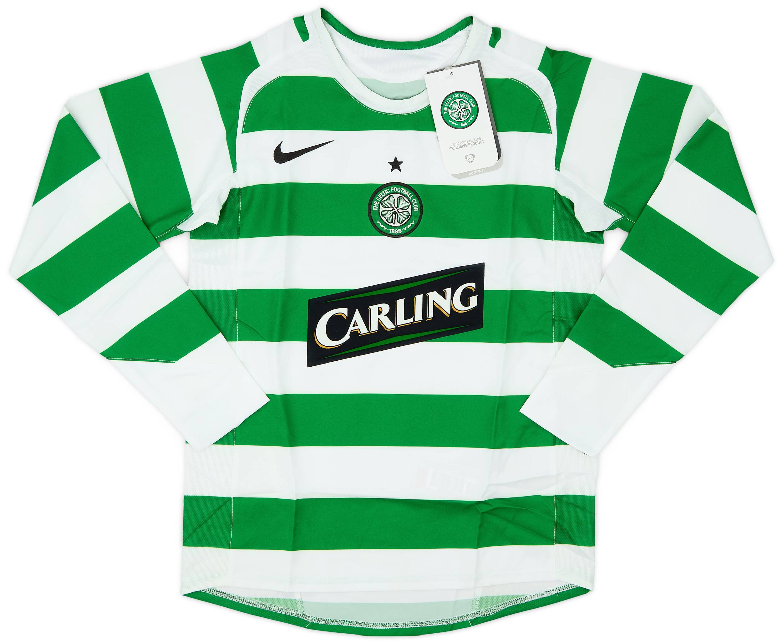 2005-07 Celtic Home L/S Shirt (M.Boys)