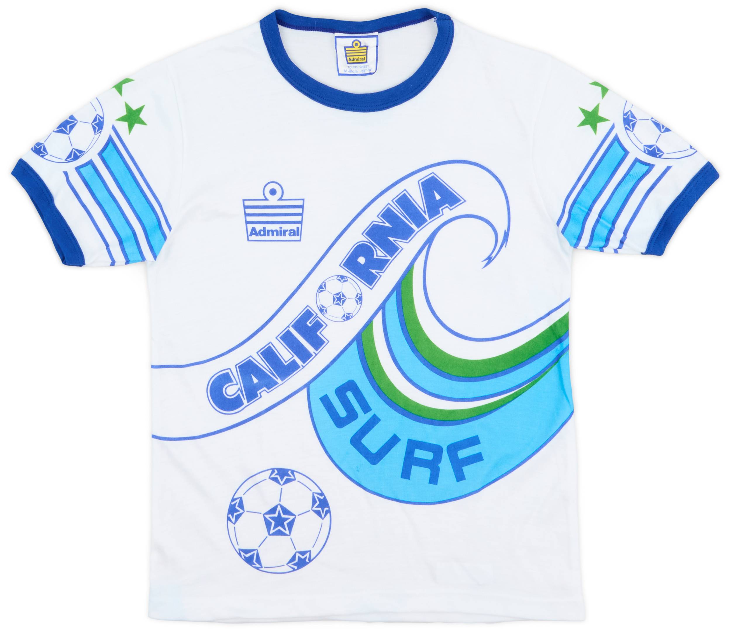 1980s California Surf Admiral Training Shirt - 9/10 - (XL.Boys)