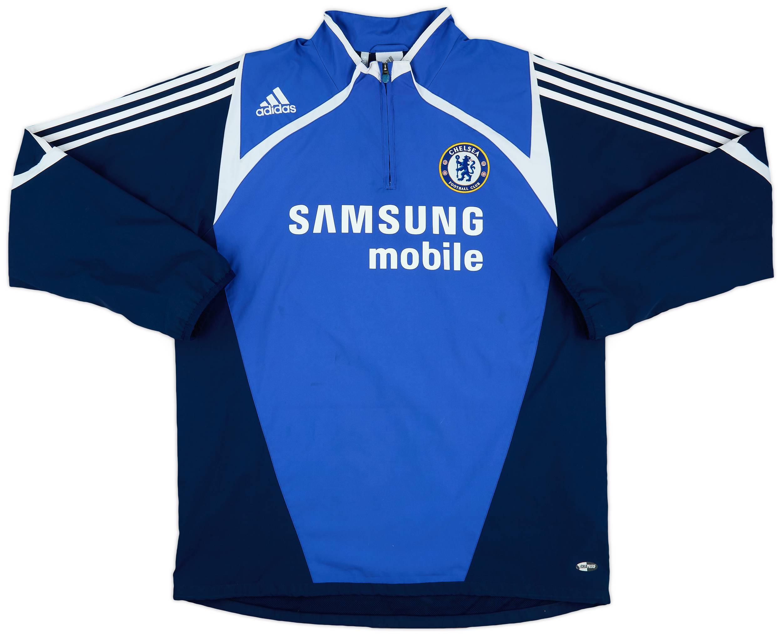 2007-08 Chelsea adidas 1/4 Zip Drill Top - 8/10 - (L)