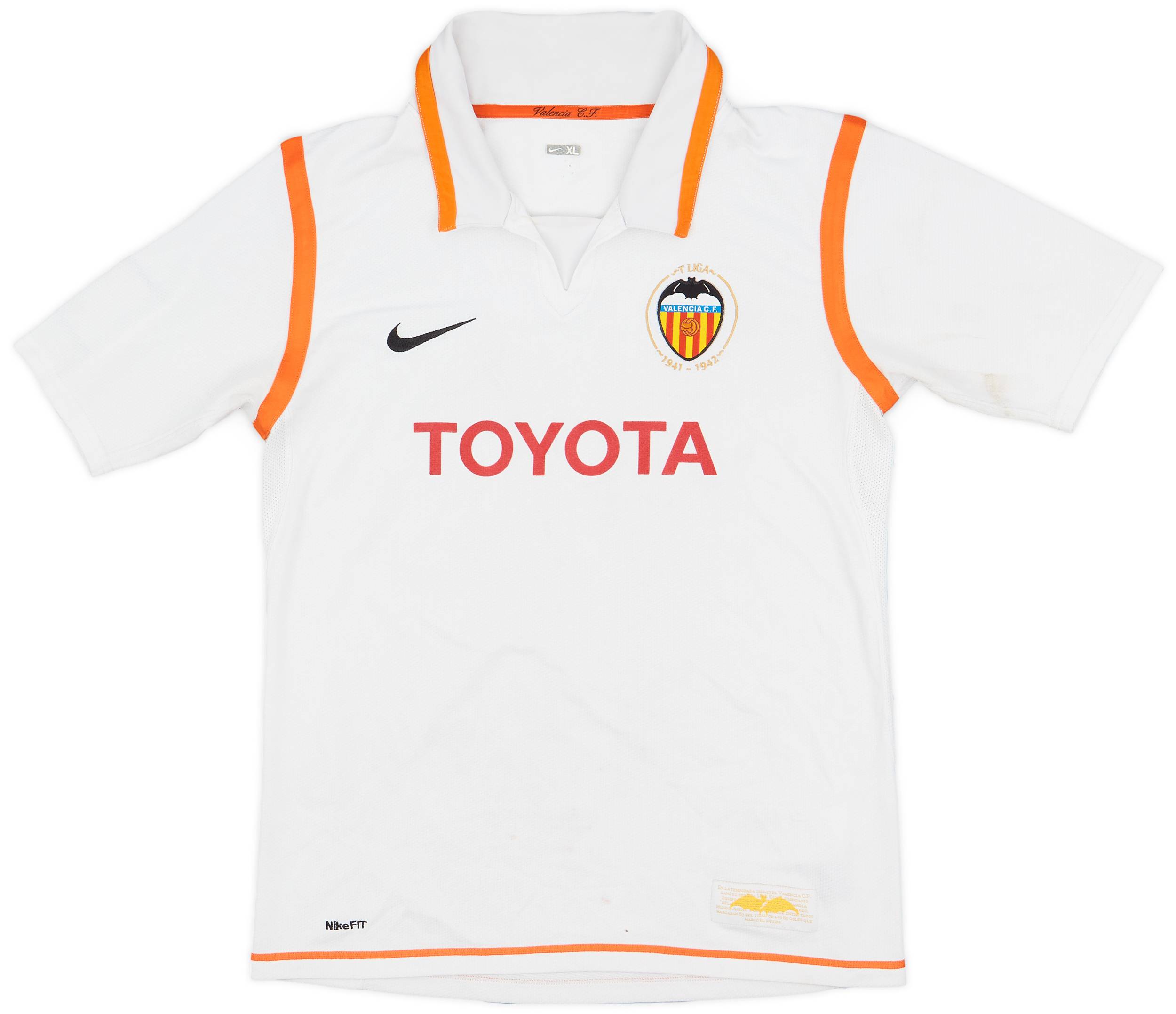 2007-08 Valencia Home Shirt - 4/10 - (XL.Boys)