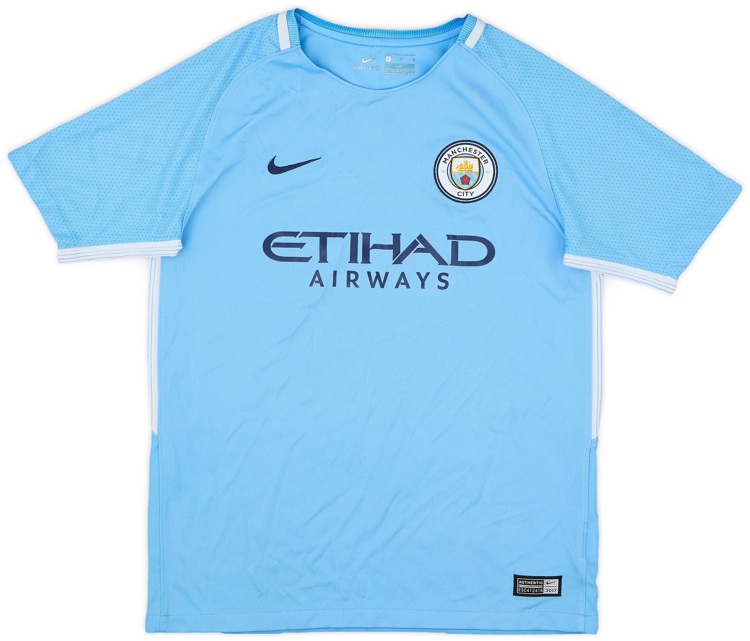 2017-18 Manchester City Home Shirt - 5/10 - (L.Boys)