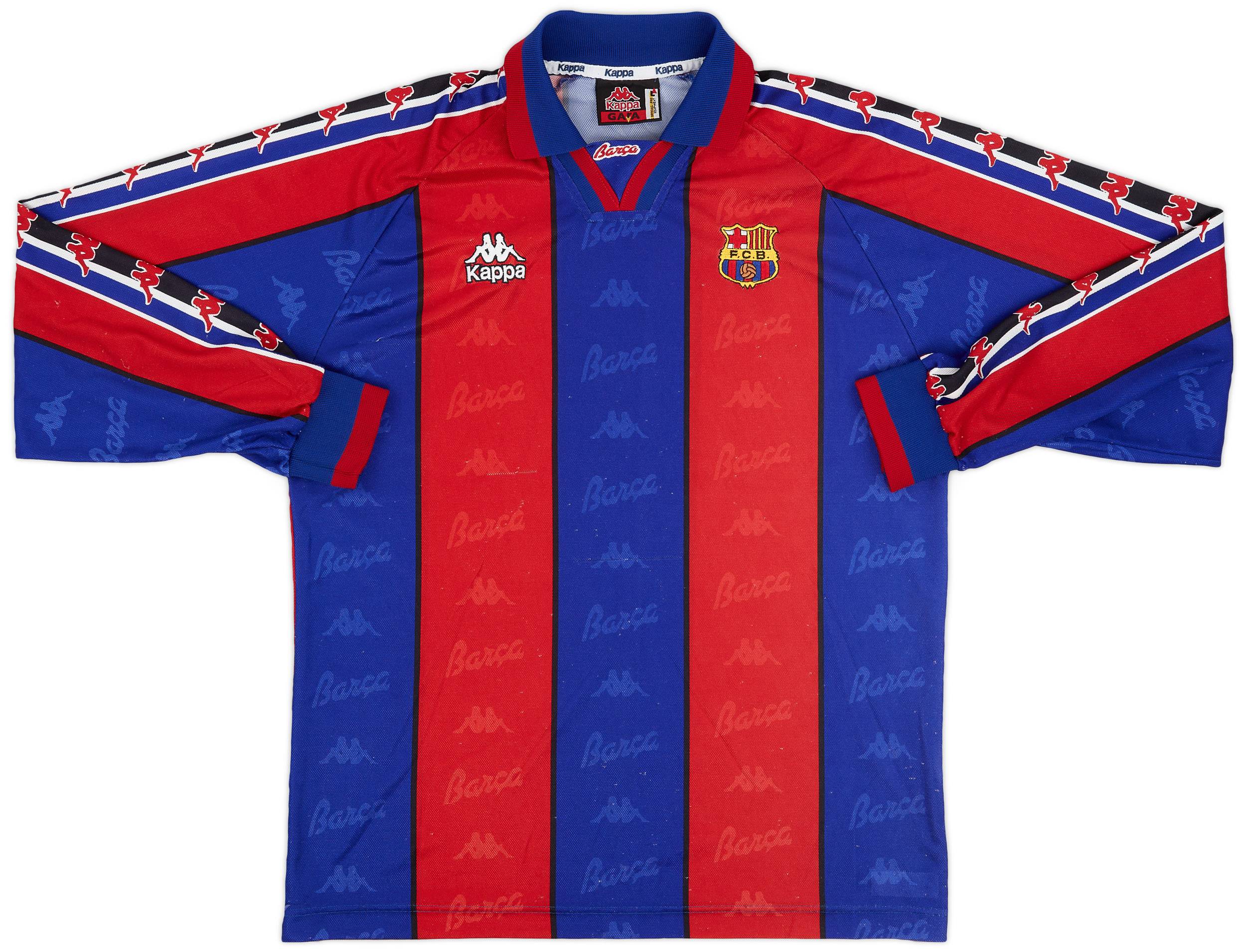 1995-97 Barcelona Home L/S Shirt - 7/10 - (L)