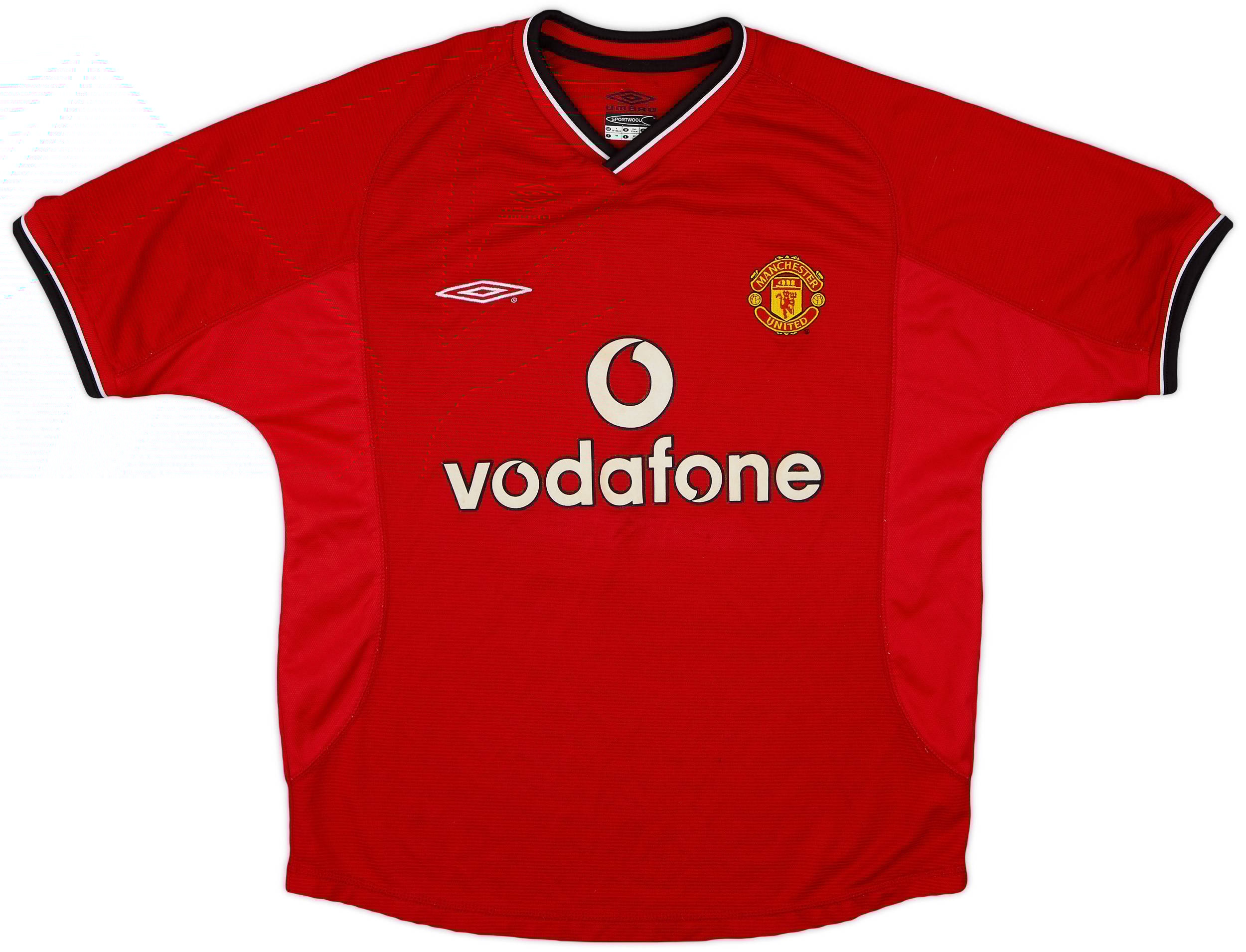 2000-02 Manchester United Home Shirt - 9/10 - (Y)
