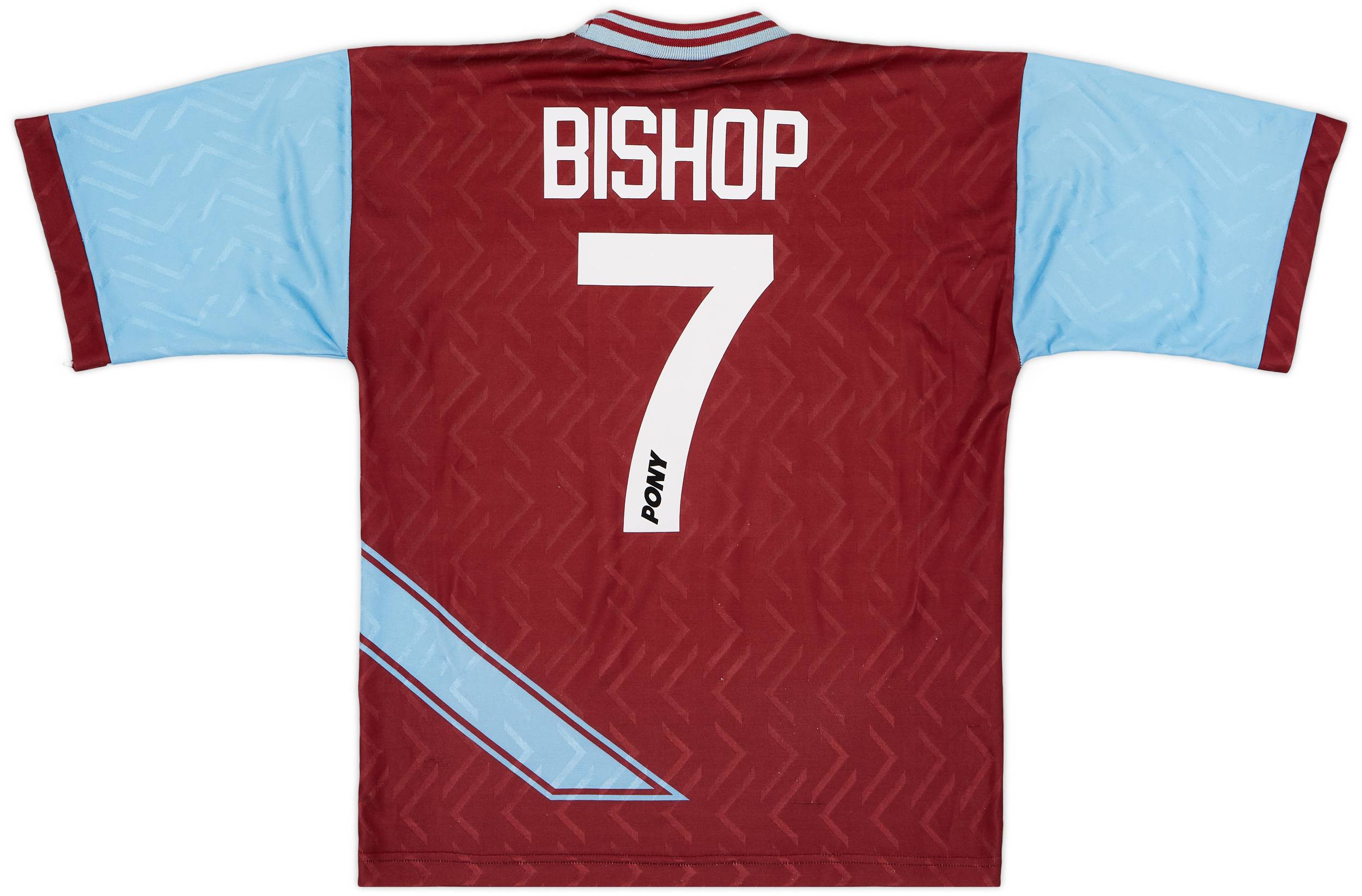 1993-95 West Ham Home Shirt Bishop #7 - 6/10 - (M)